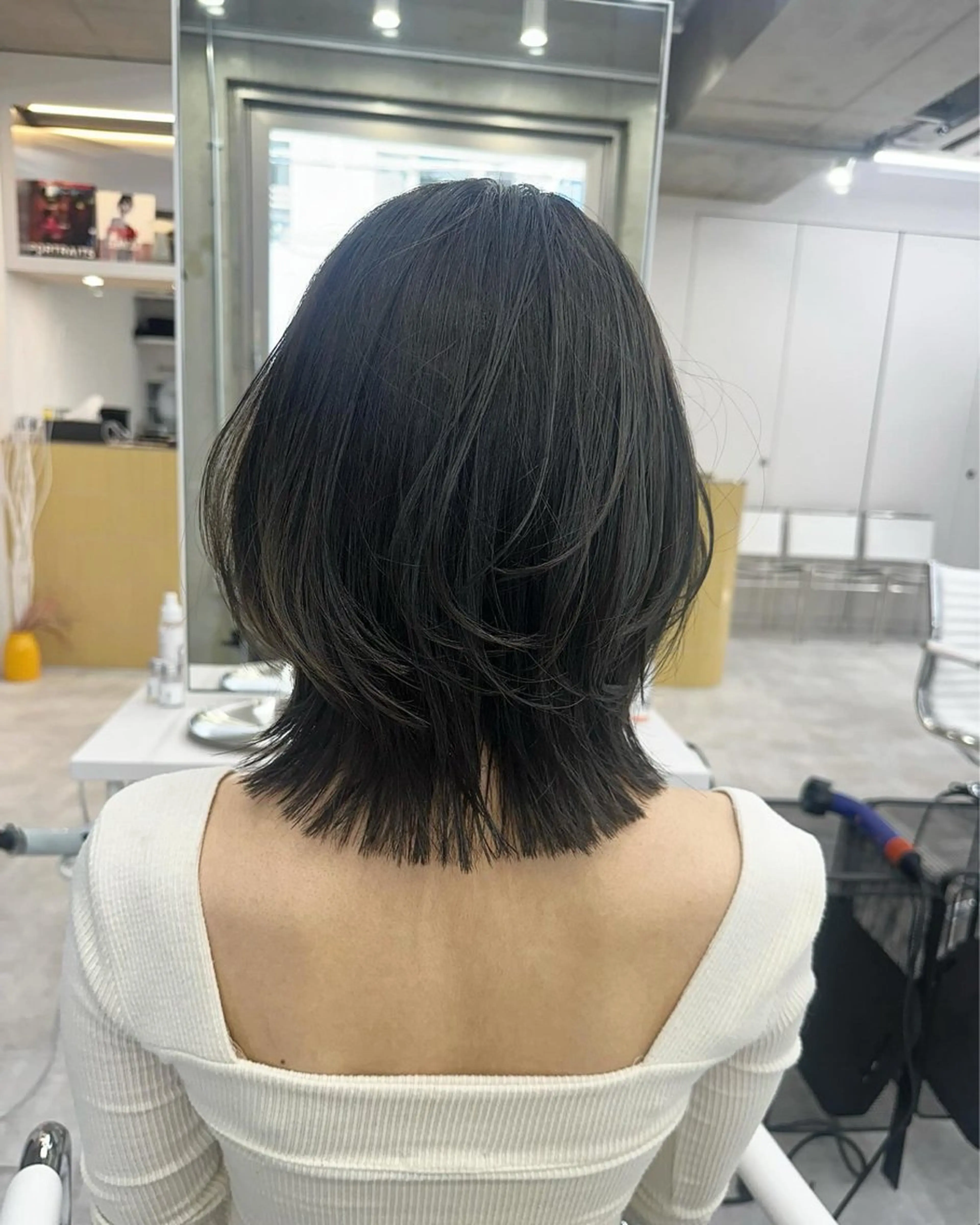 ミディアム カット ヘアカラー 縮毛矯正 MAI/髪質改善/ 幹細胞トリートメントのヘアスタイル