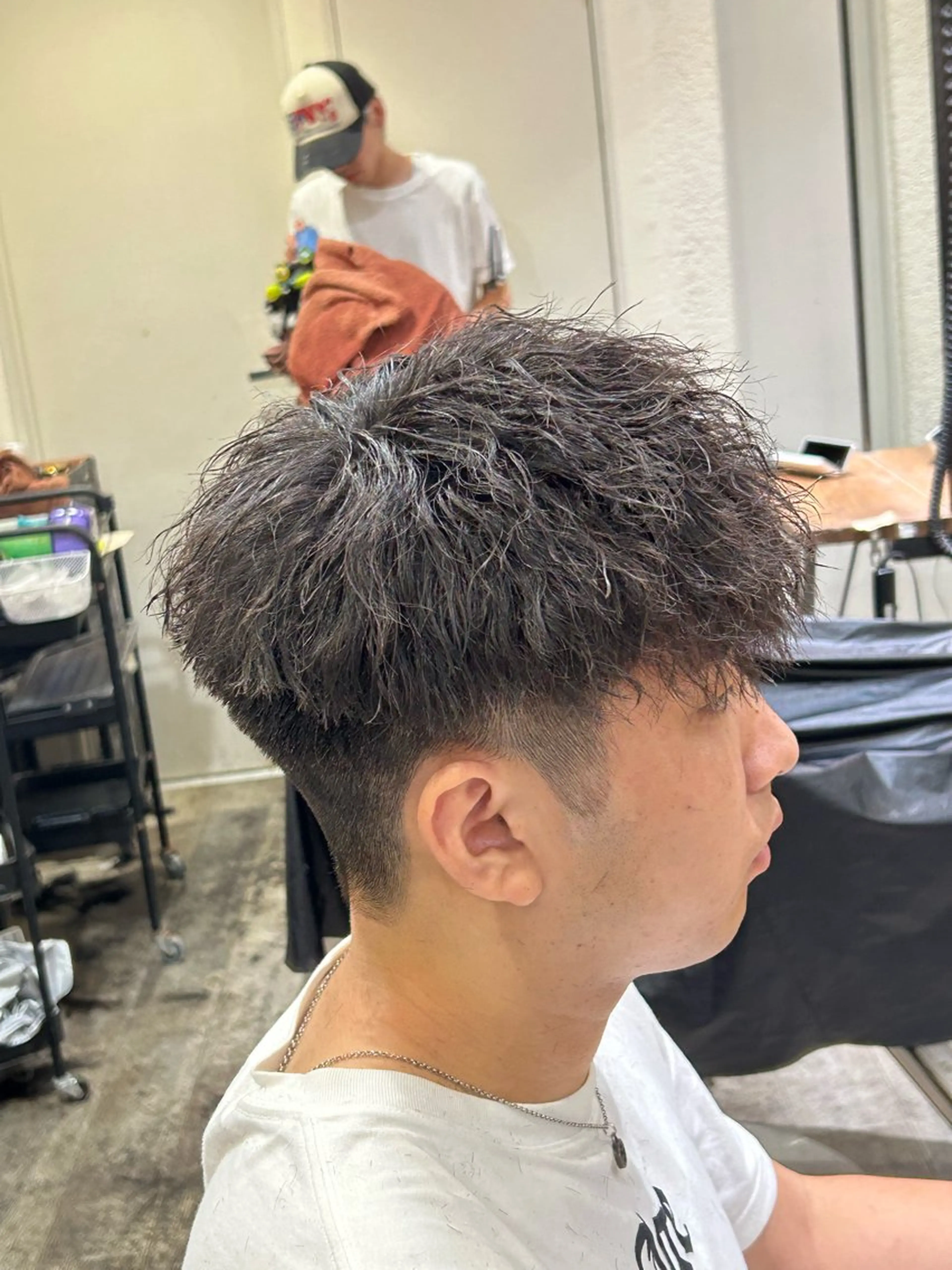 パーマ メンズ カット パーマ メンズ美容室 難波北川司のヘアスタイル