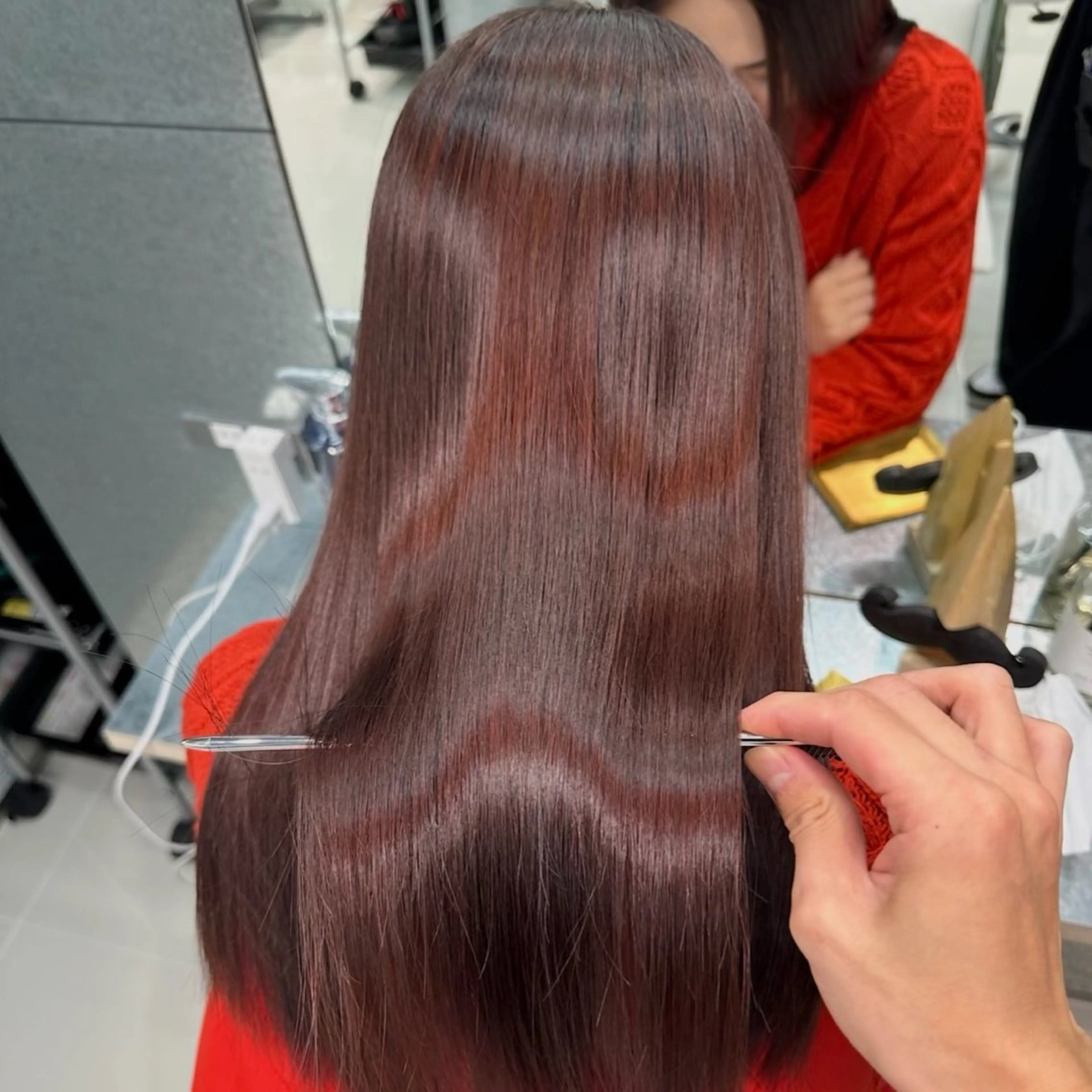 セミロング くせ毛 TRUNS所属・こうた/髪質改善 ストレート/ヘアケアのヘアスタイル