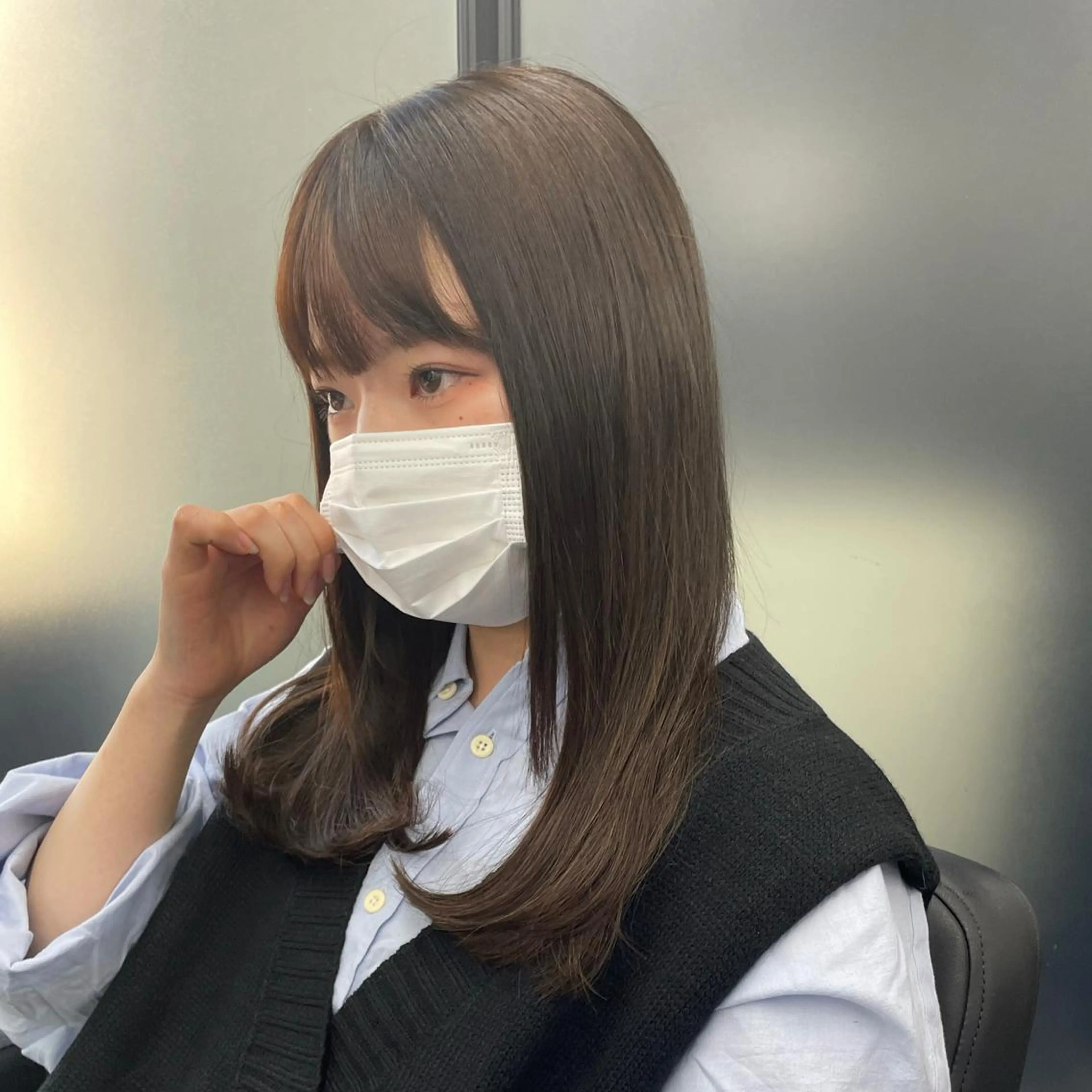 セミロング カラー ブラウンカラー ショコラブラウン エクステ Wehlen所属・透明感カラー🌟 keisukeのヘアスタイル