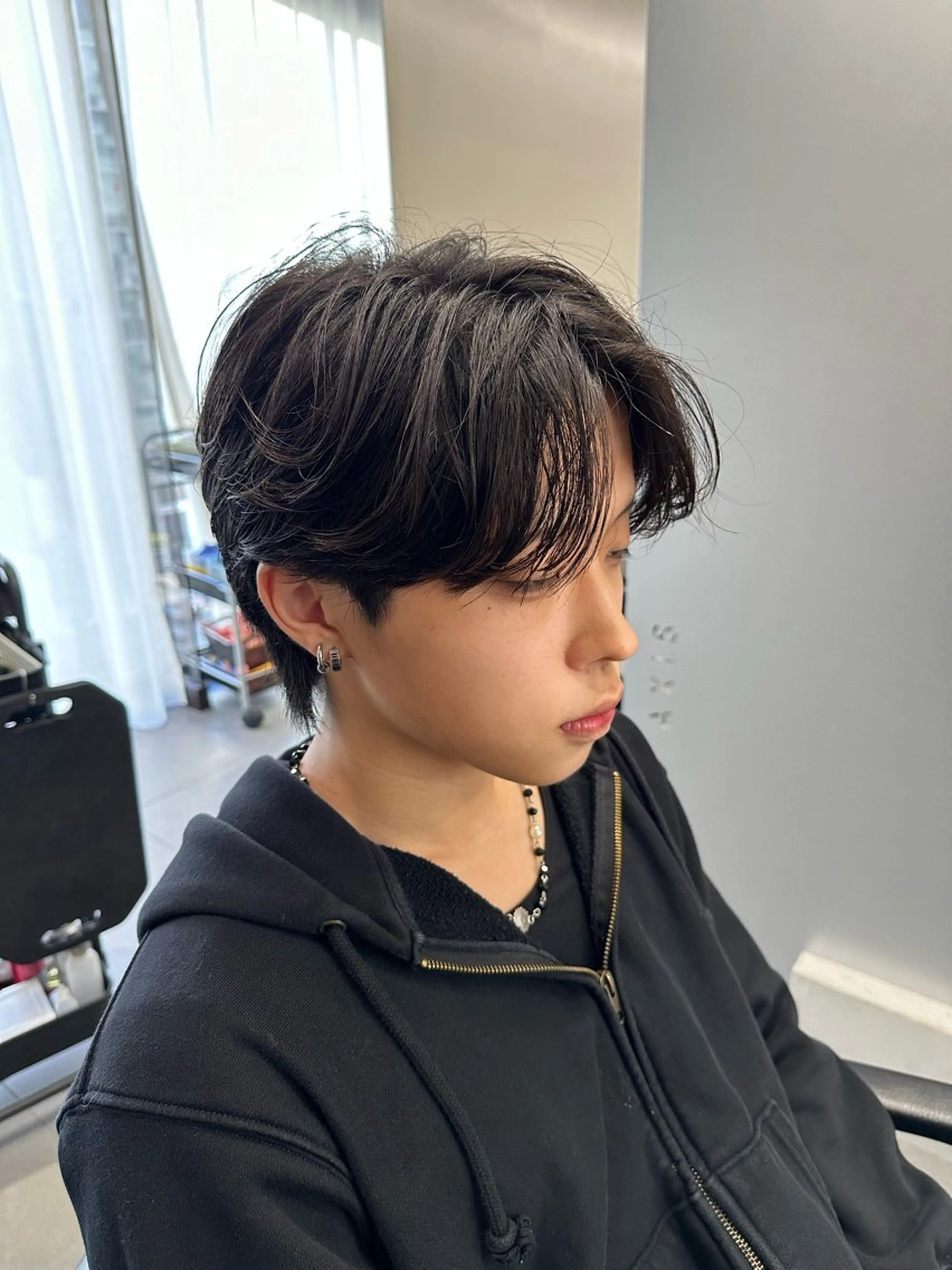 パーマ メンズ センターパート メンズ韓国風 メンズパーマ カット パーマ トリートメント 👑立川No.1筋肉 美容師👑しゅーとのヘアスタイル