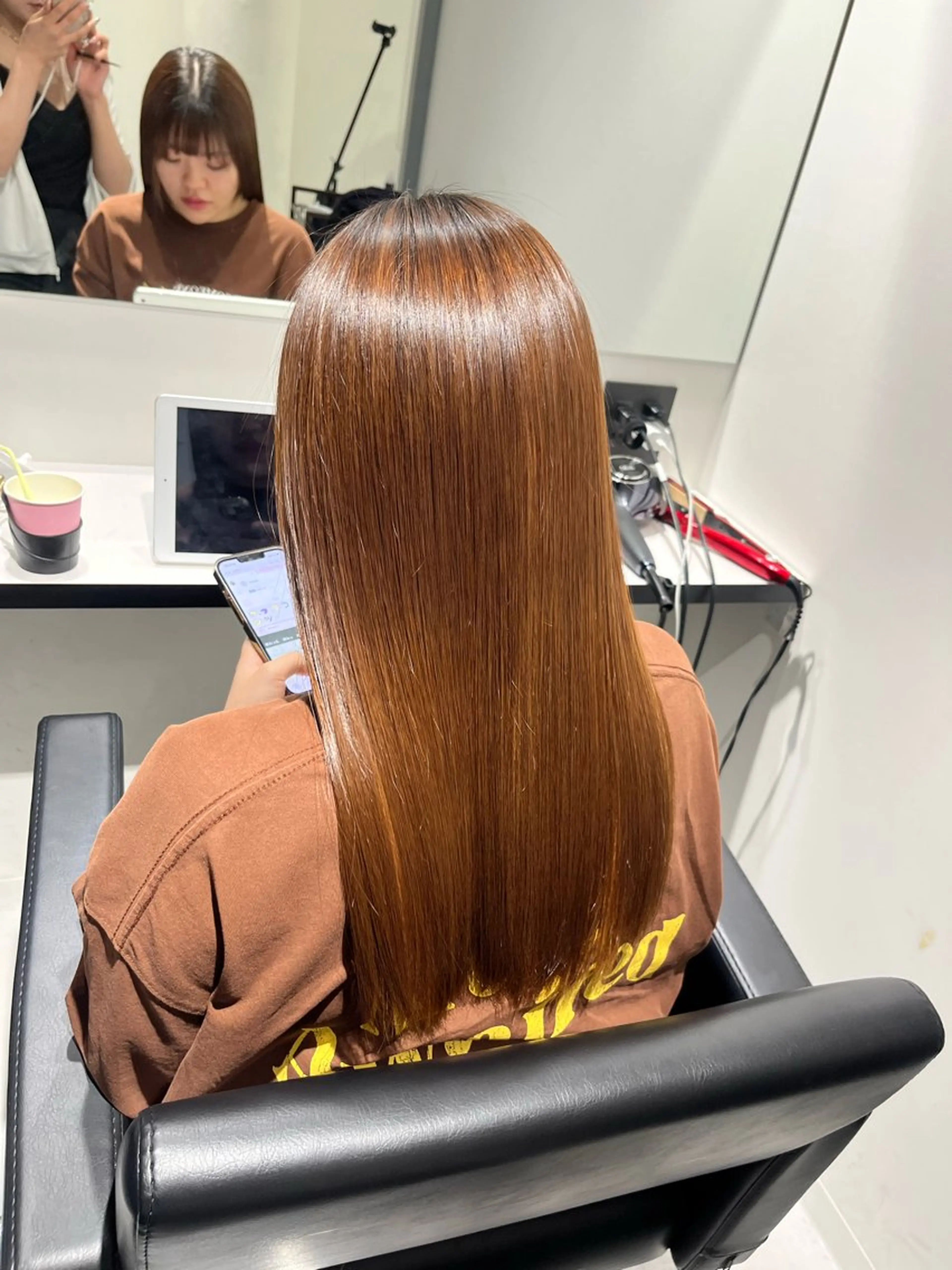 ロング パーマ 縮毛矯正 トリートメント 髪質改善∕艶髪∕ マンツーマン施術のヘアスタイル