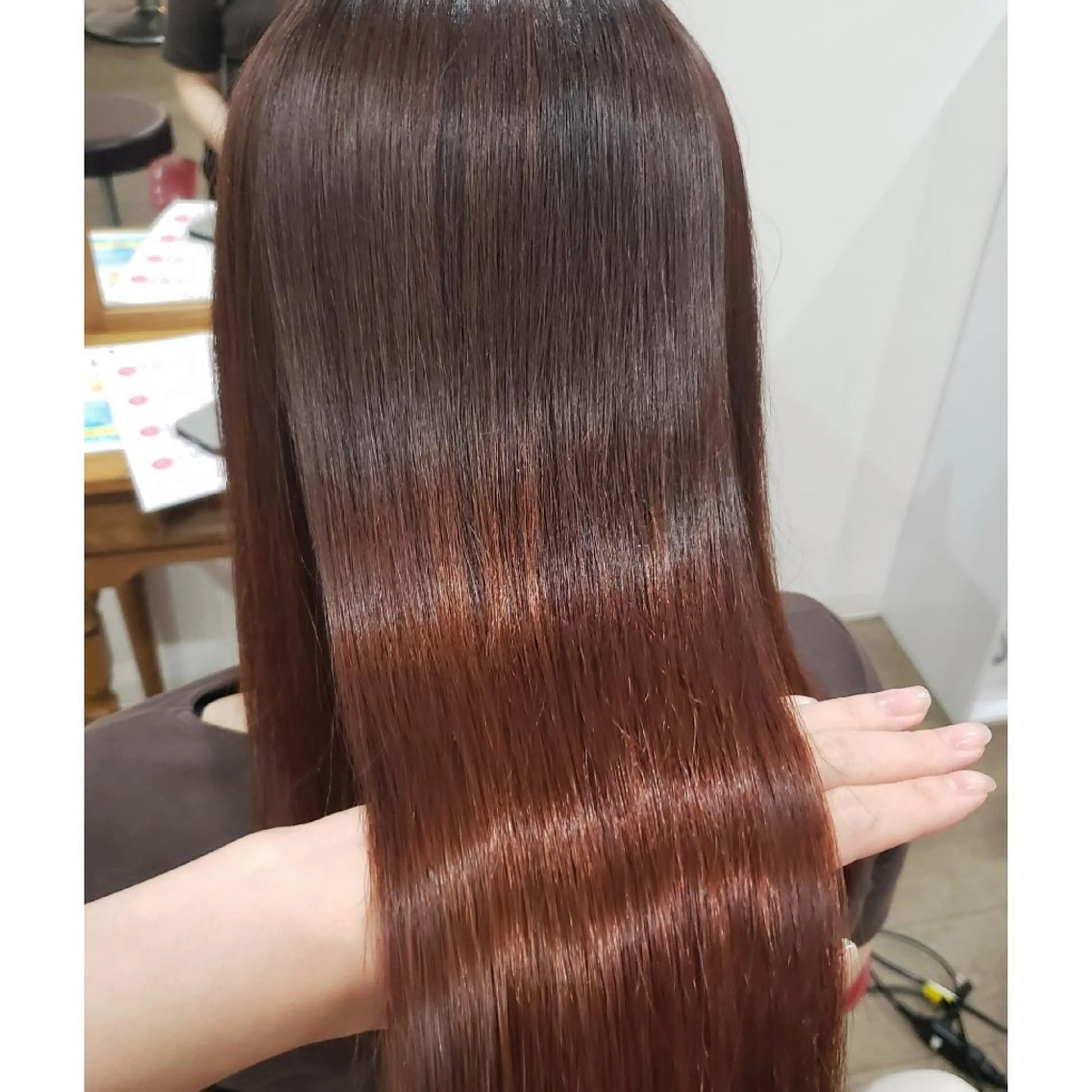 ロング カラー ベージュカラー ブラウンカラー オレンジ オレンジブラウン 髪質改善 カット ヘアカラー 縮毛矯正 髪質改善サロン🍃 AIRI のヘアスタイル