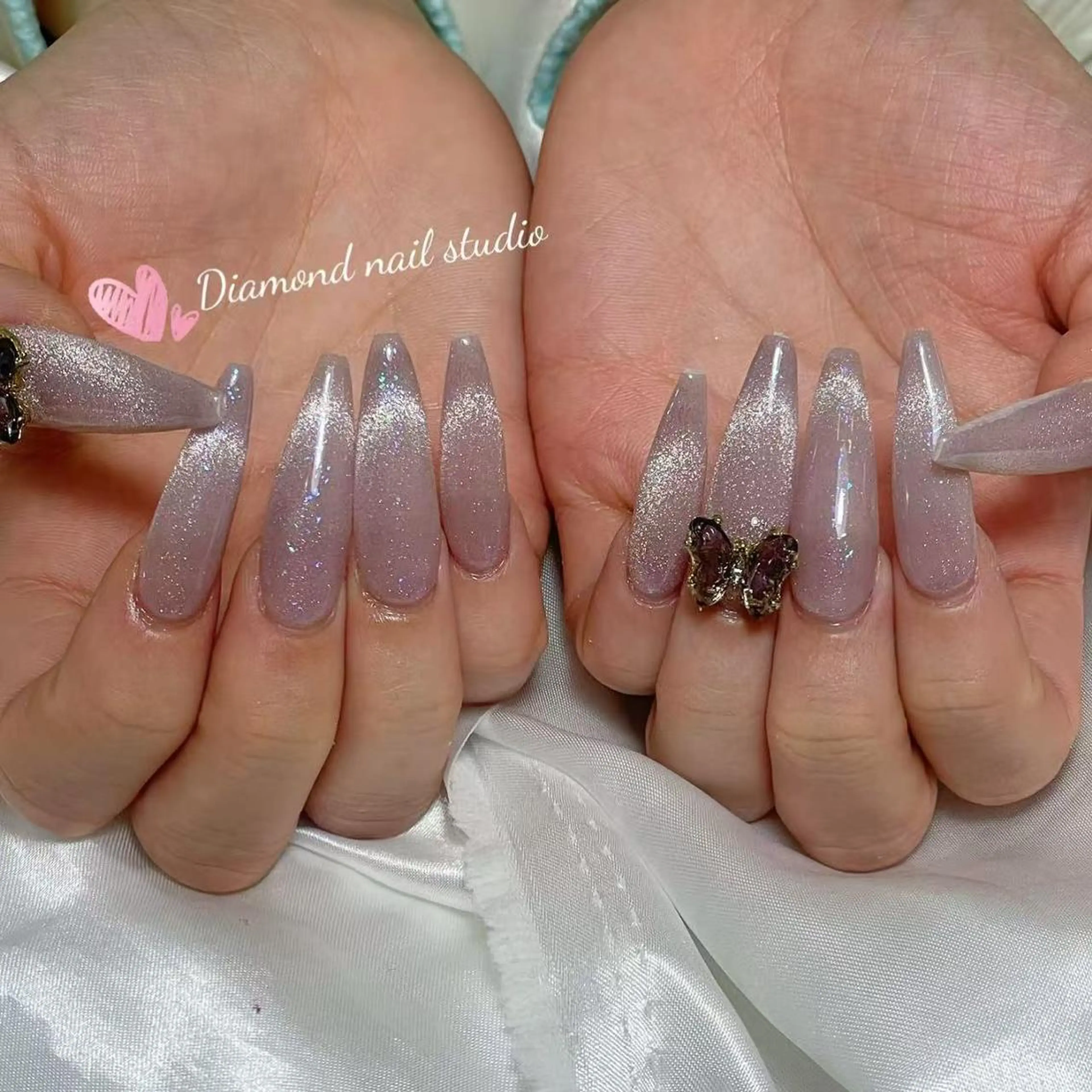 🎀チップ+ジェル長さ出し【マグネット/ミラー/オローラ】💗パーツ2個プレゼント🌹¥9980の写真