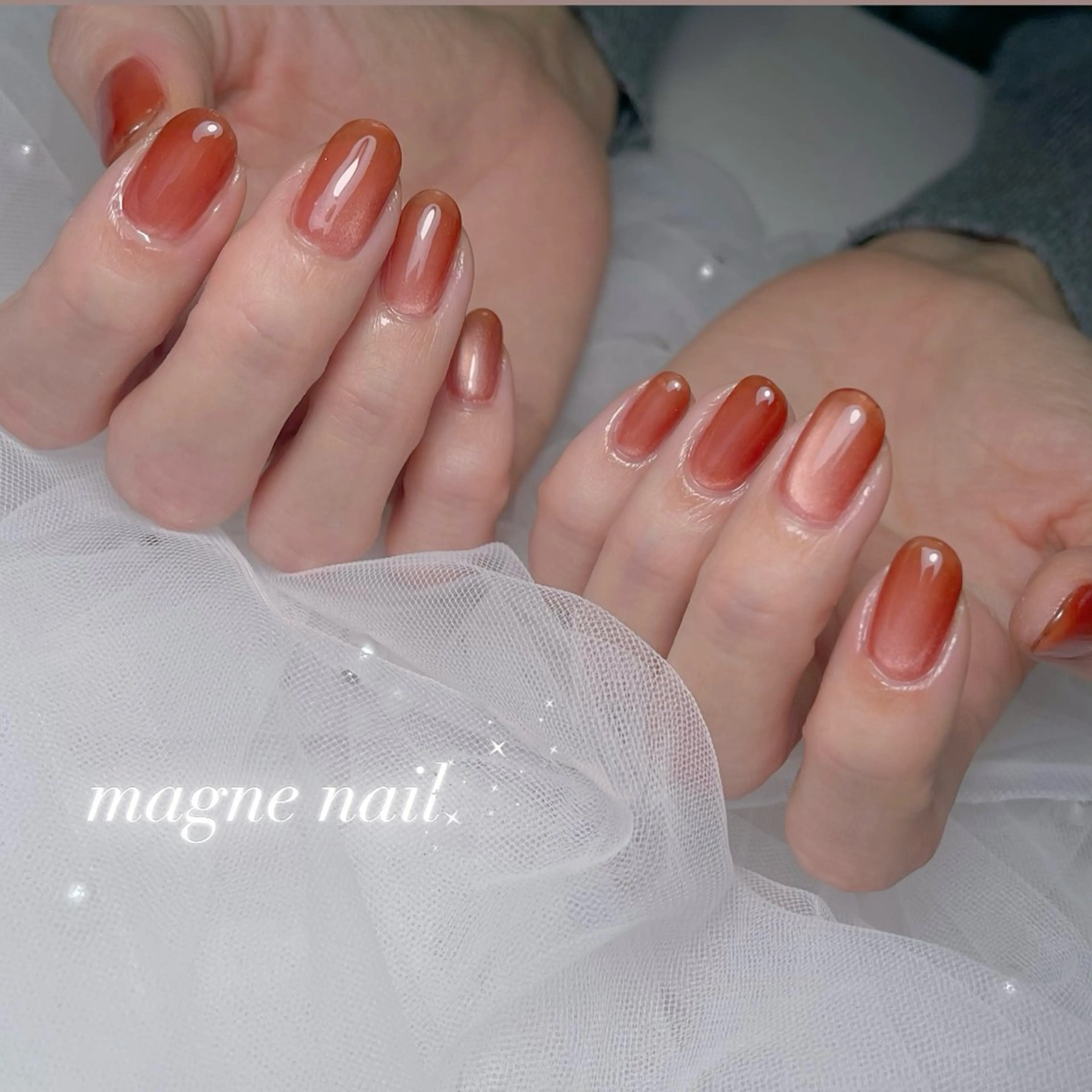 ネイル 長さ出し フラッシュネイル ジェルネイル 韓国ネイル マグネットネイル ハンドネイル RE SALONのネイルデザイン