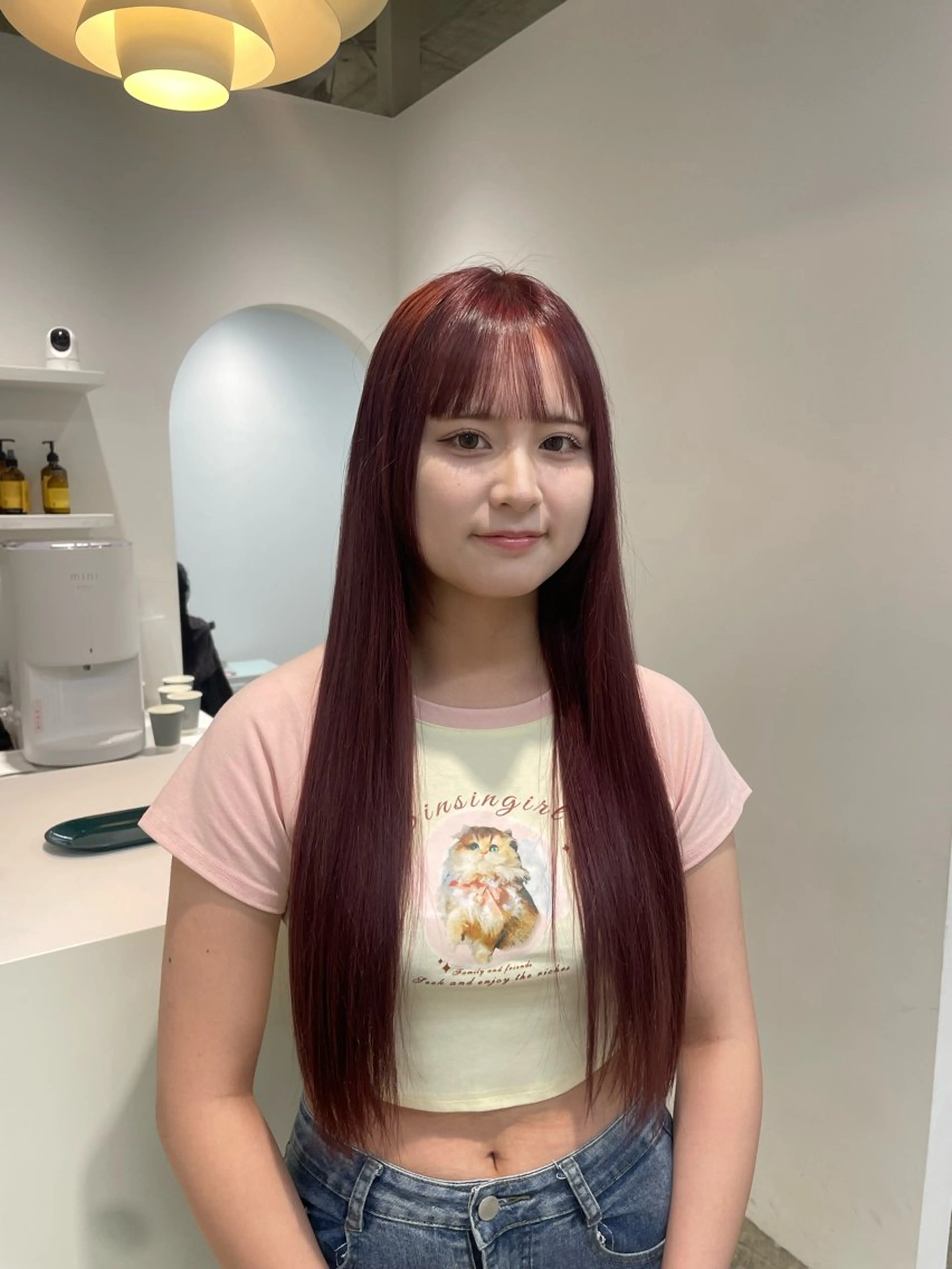 ロング カラー ヘアカラー トリートメント 𝘚𝘶𝘻𝘶 𓂃𓈒𓏸のヘアスタイル