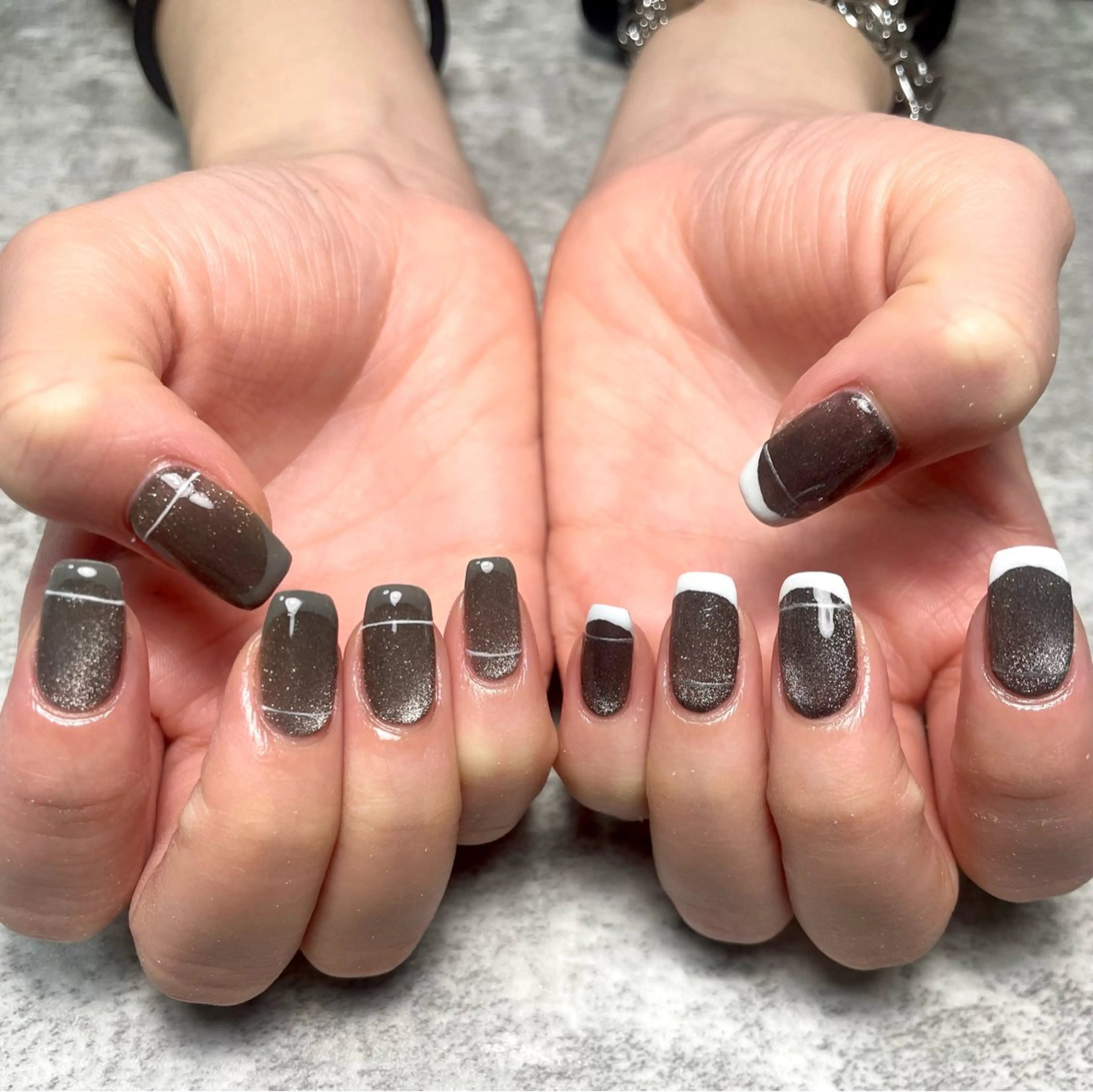 ネイル アートネイル フラッシュネイル マグネットネイル RISA joie nailのネイルデザイン