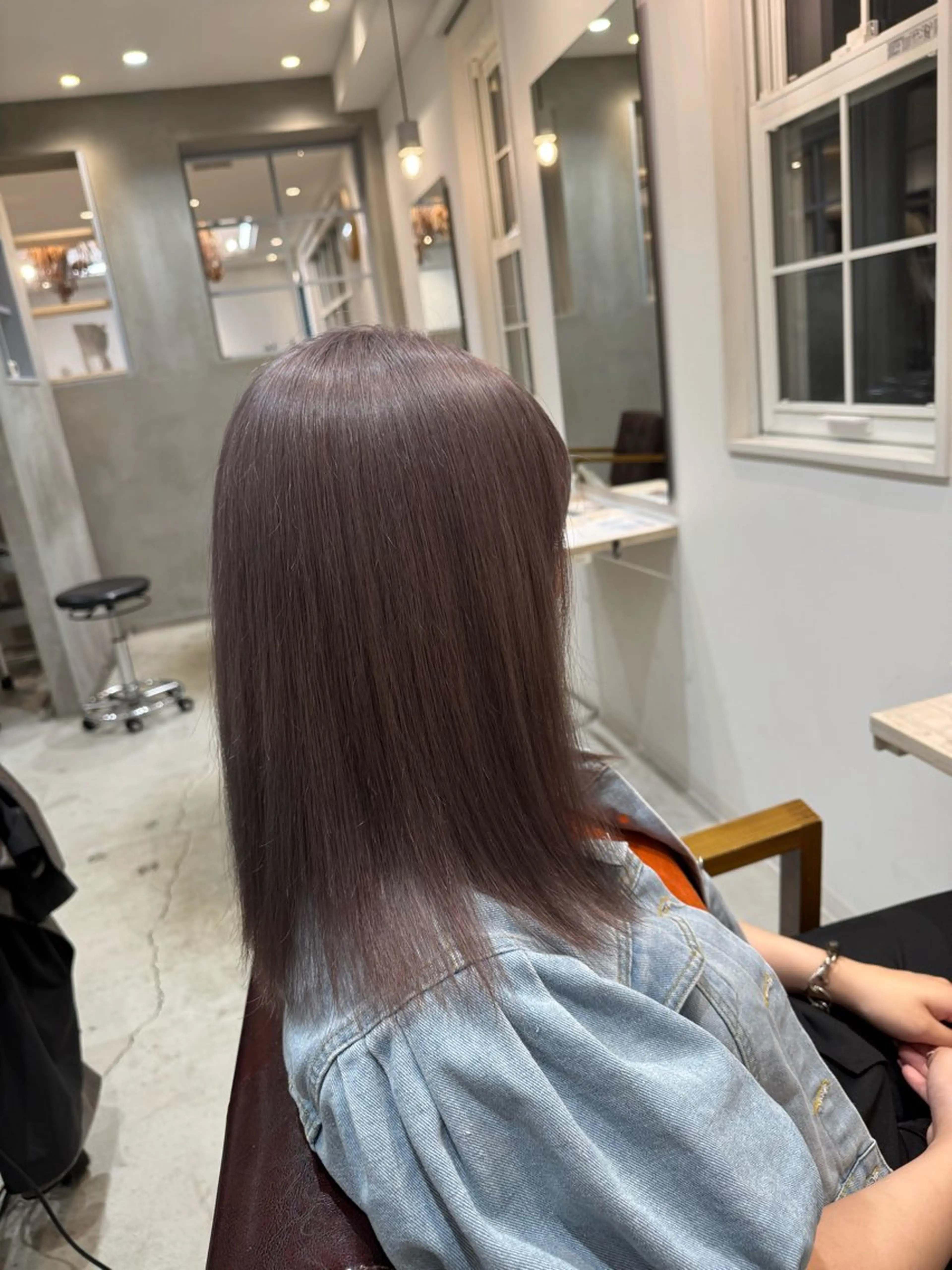 ミディアム カラー ミディアムパーマ バレイヤージュ ベージュカラー ブリーチ ブロンド hono/ブリーチ /Lote.一宮のヘアスタイル