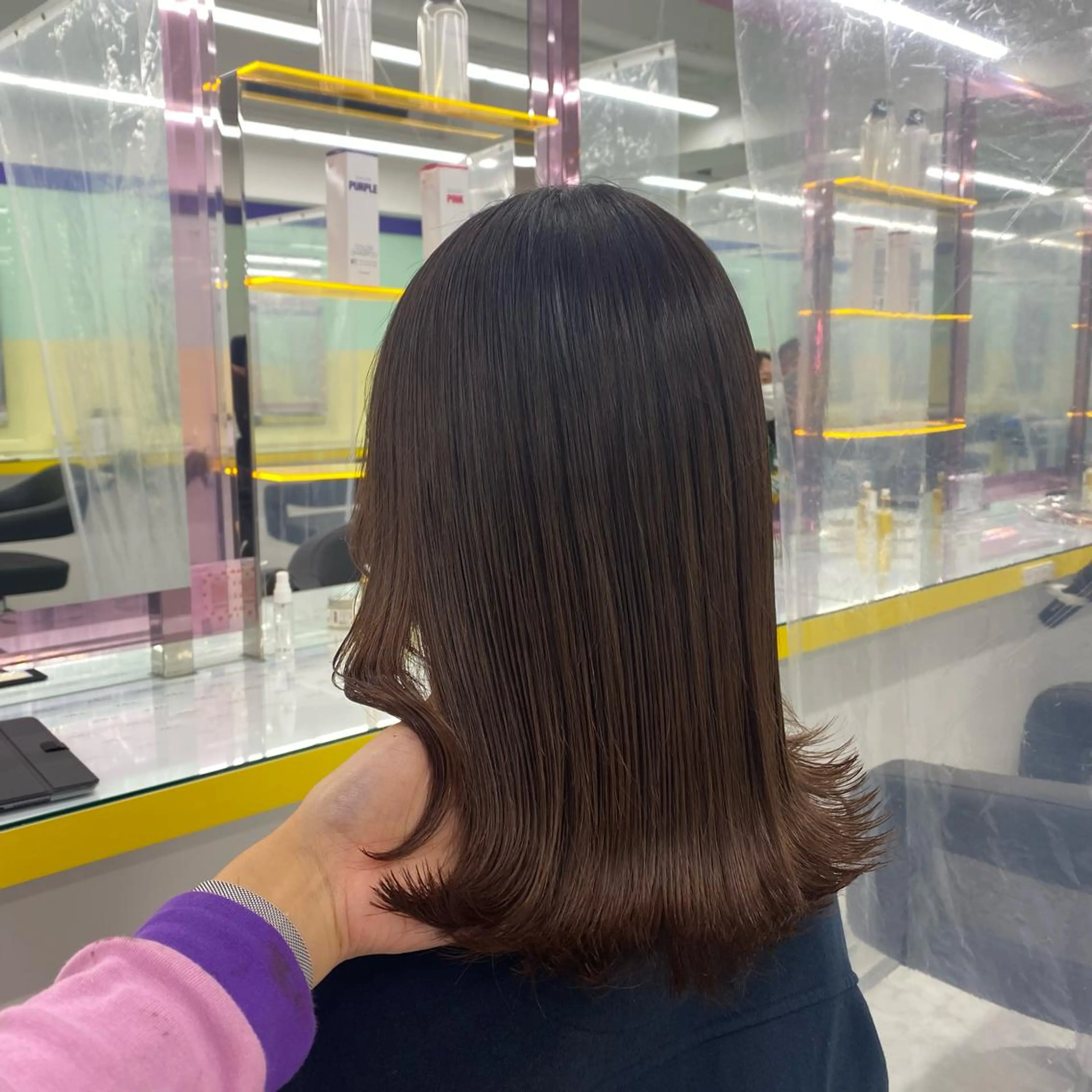 セミロング カラー ヘアアレンジ ヘアカラー トリートメント GOTODAY shair salon 横浜mare店所属・透明感抜群カラー mai🍑♡のヘアスタイル