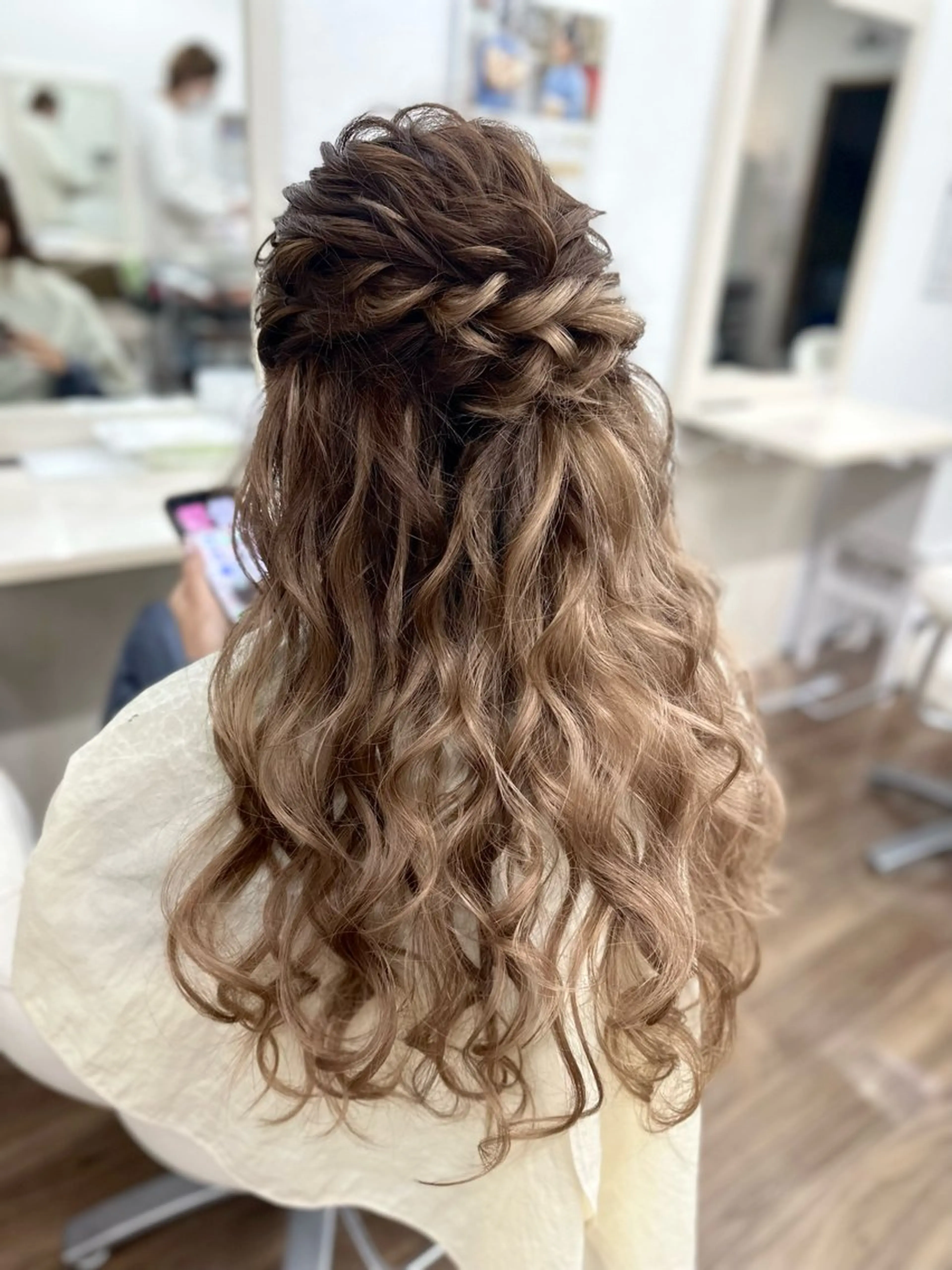 ヘアアレンジ ハーフアップ GLOSS♡ ヤマガミコウジのヘアスタイル