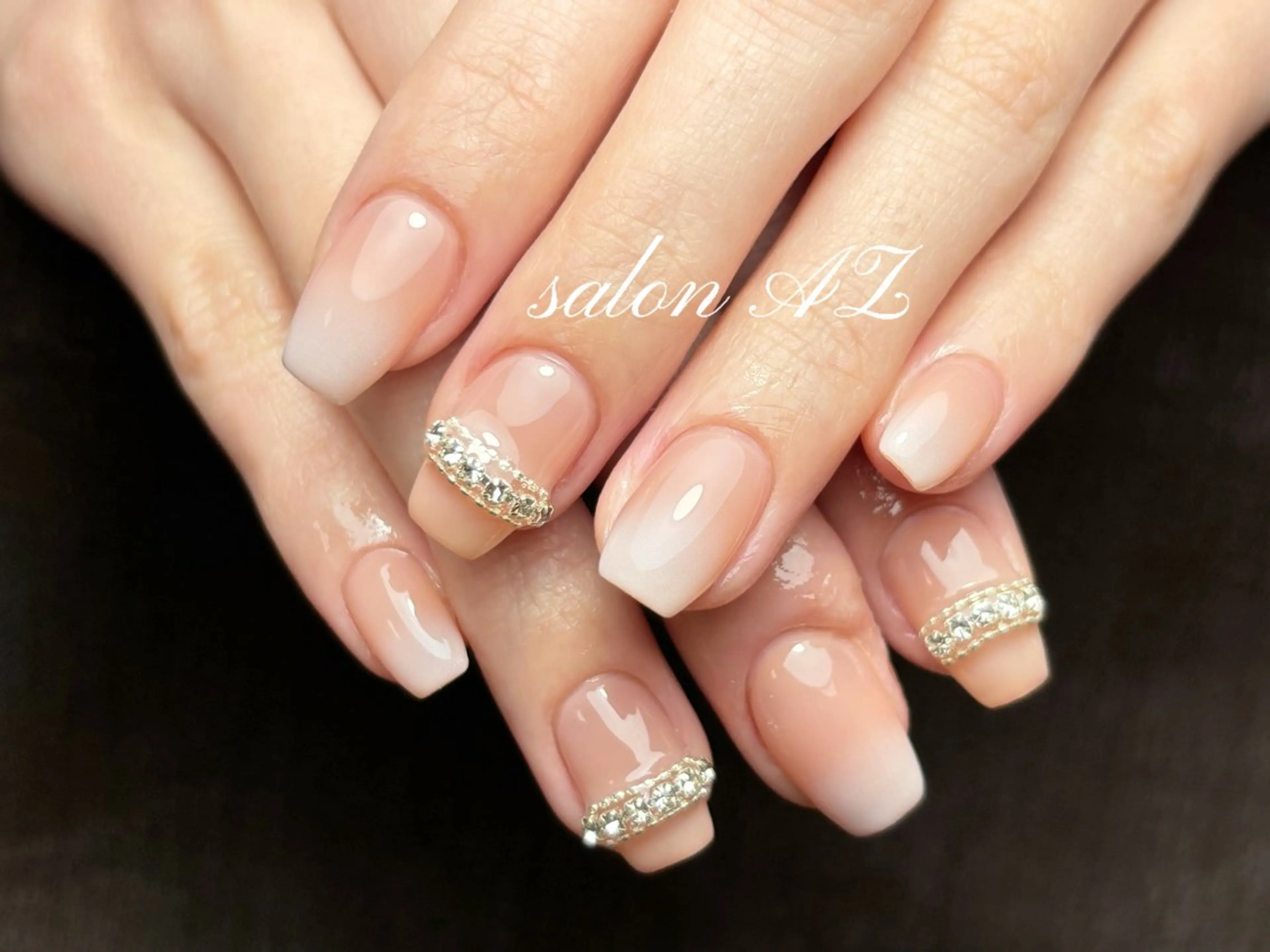 ネイル 桜ネイル 長さ出し フットネイル フレンチネイル ジェルネイル ハンドネイル salonAZ トップネイリストのネイルデザイン