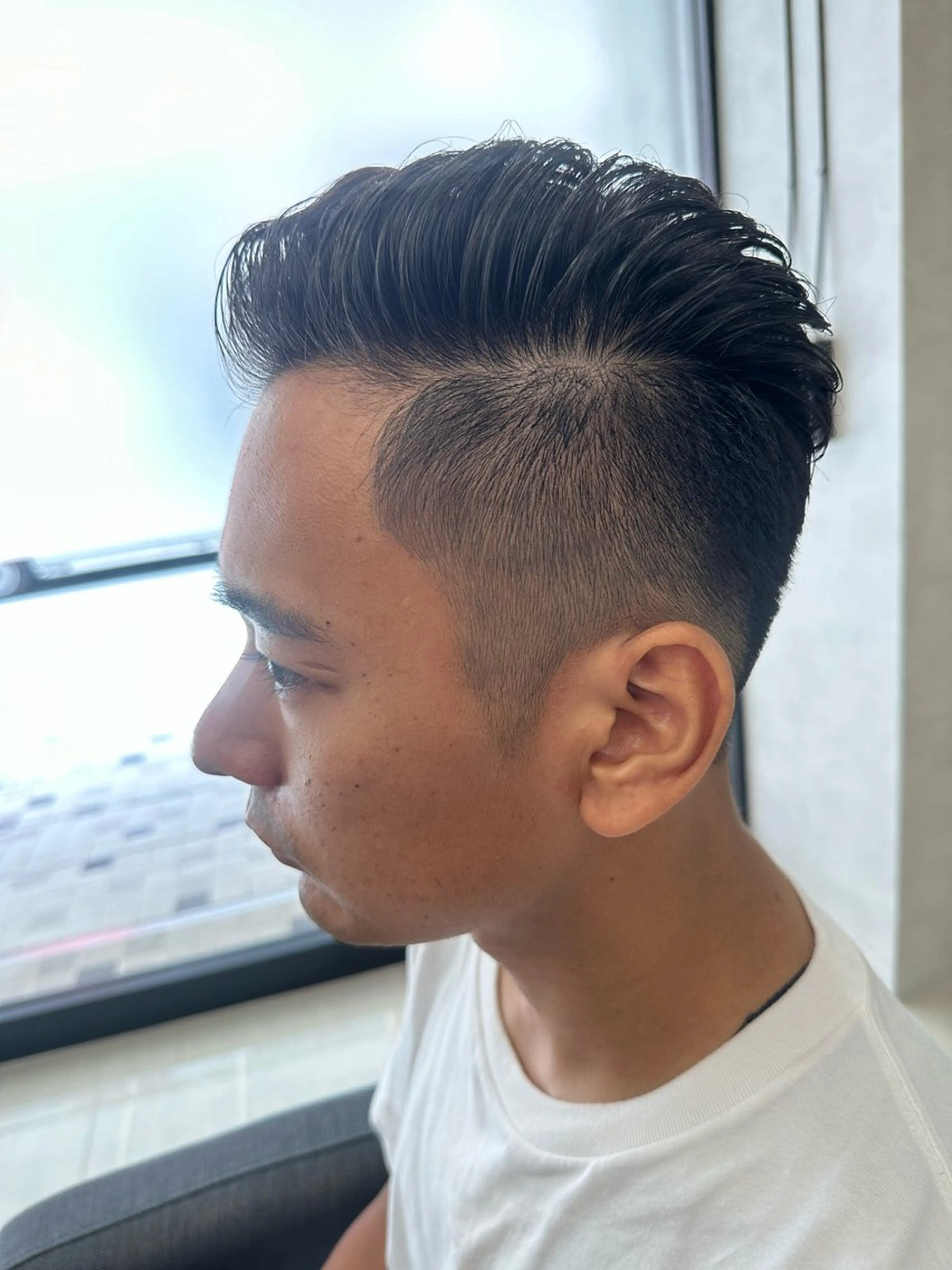 ショート パーマ メンズ フェードカット メンズパーマ 波巻きパーマ スパイラルパーマ 💈メンズ特化 美容師サキ💈のヘアスタイル