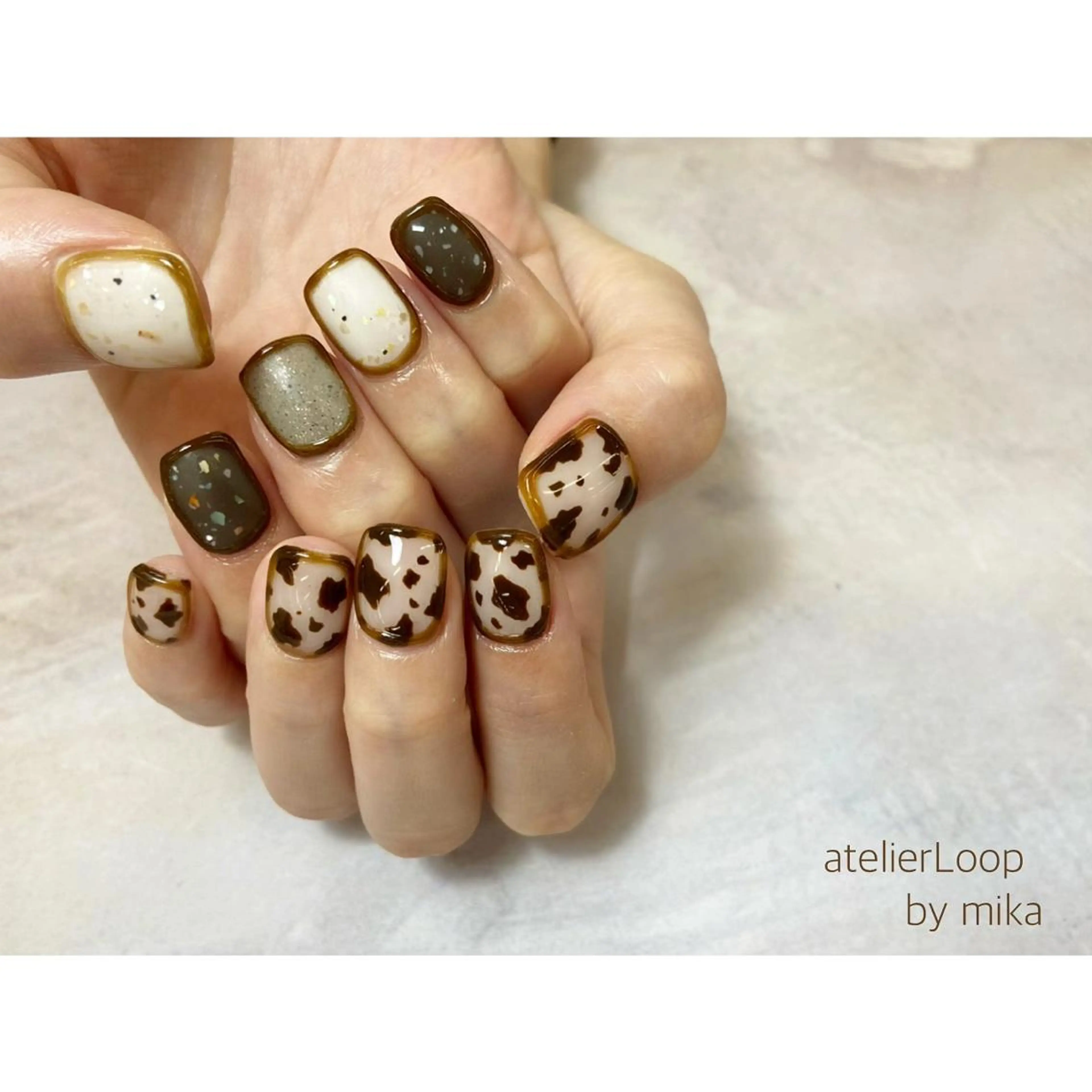 ネイル アートネイル クリアネイル ジェルネイル グラデーション 韓国ネイル ハンドネイル atelierLoopbyshiho所属・atelier Loop♪MIKAのネイルデザイン