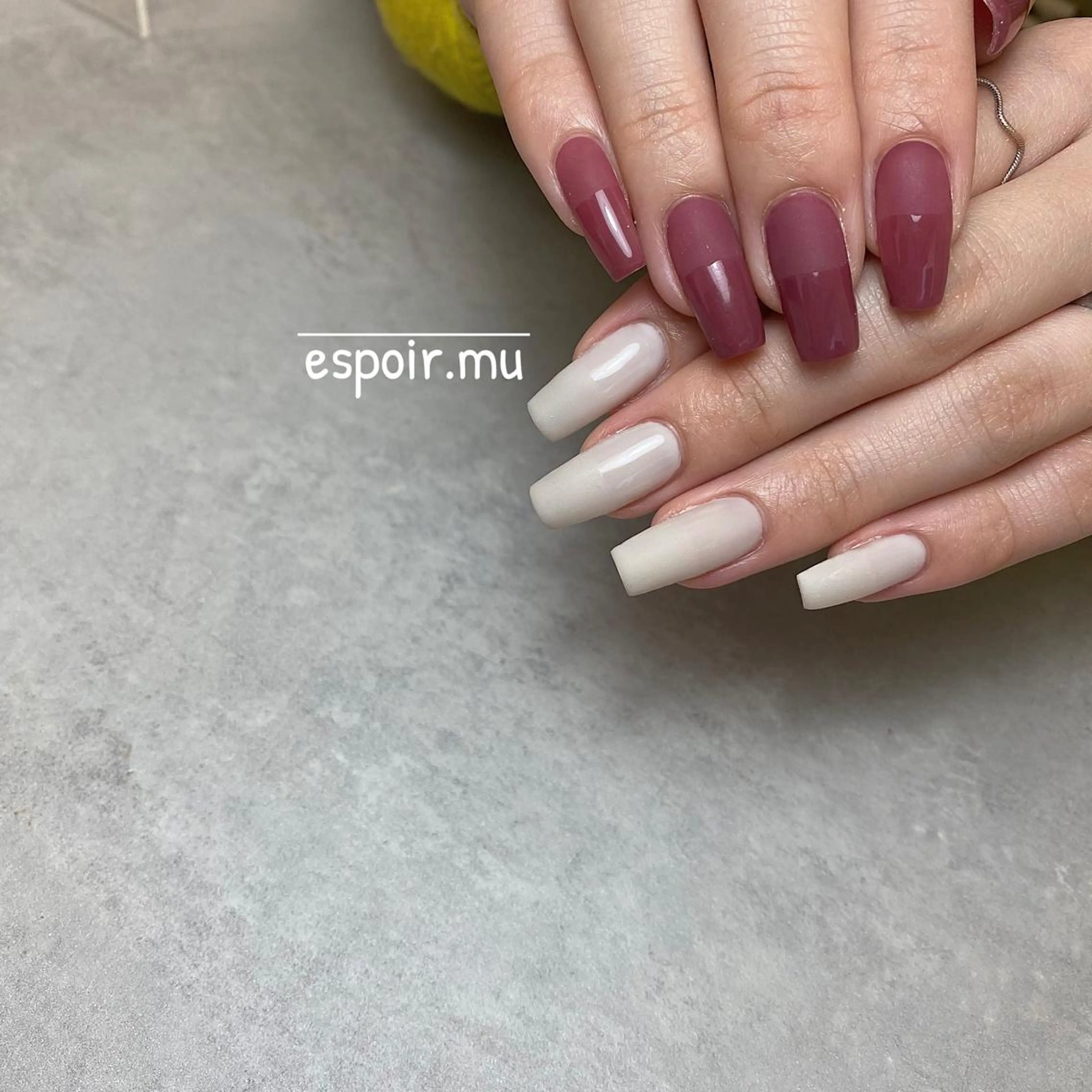 ロング ネイル espoir. muのネイルデザイン