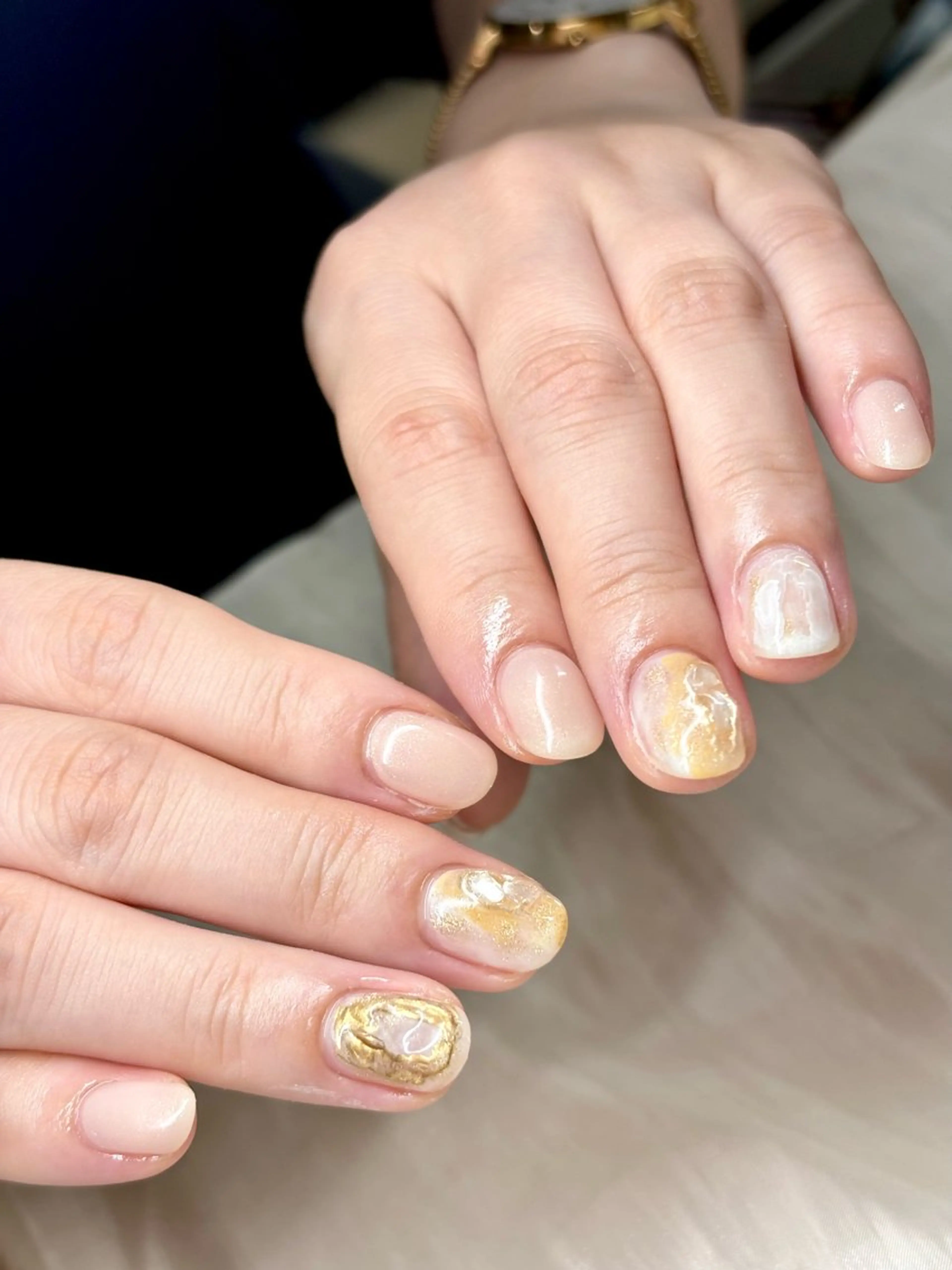 ネイル ニュアンスネイル 冬ネイル N.KIRARI hanaのネイルデザイン