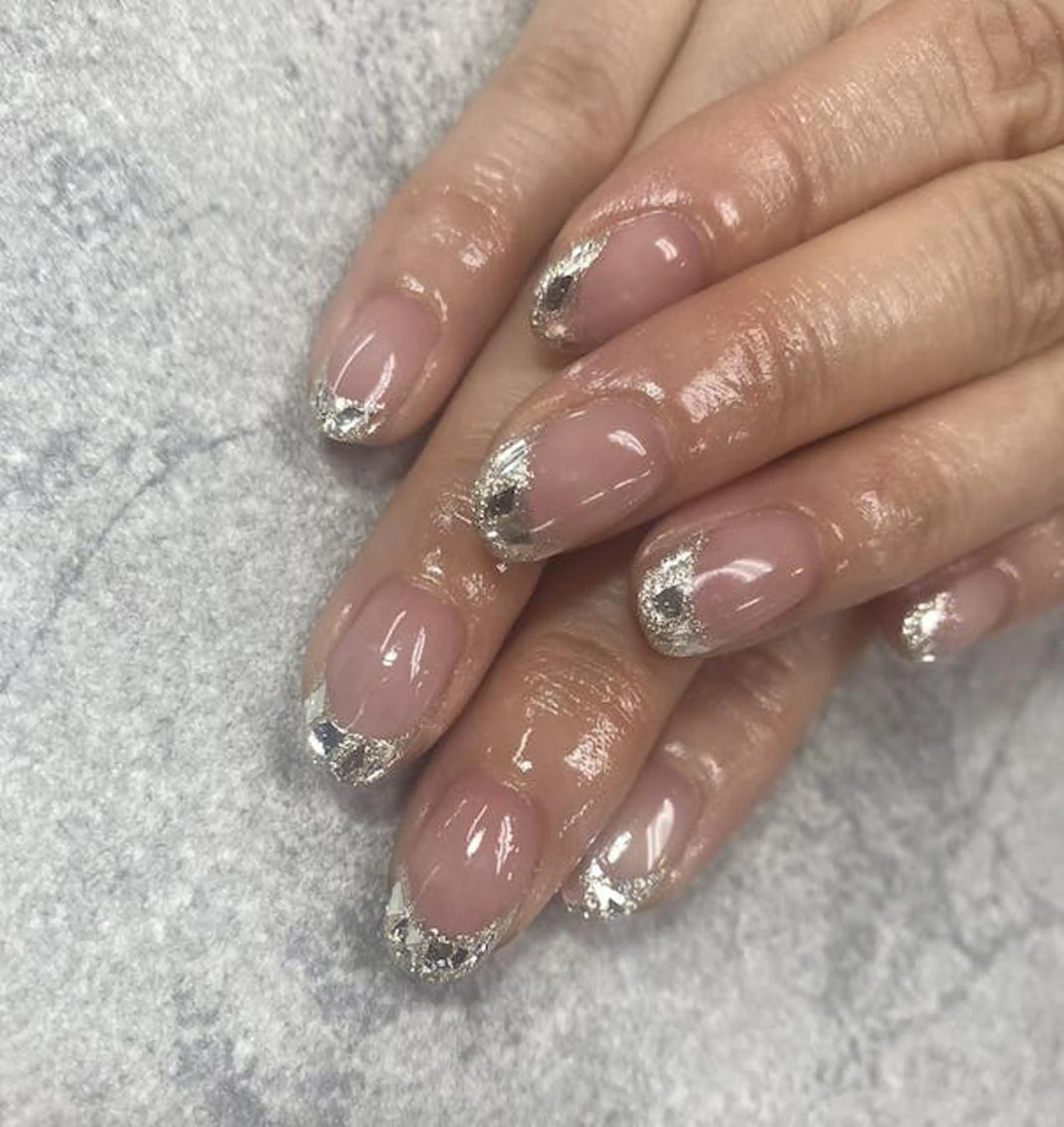 ネイル フットネイル フレンチネイル ジェルネイル ガラスフレンチ グラデーション ハンドネイル ハンドケア FASTNAIL PLUS 新宿店のネイルデザイン