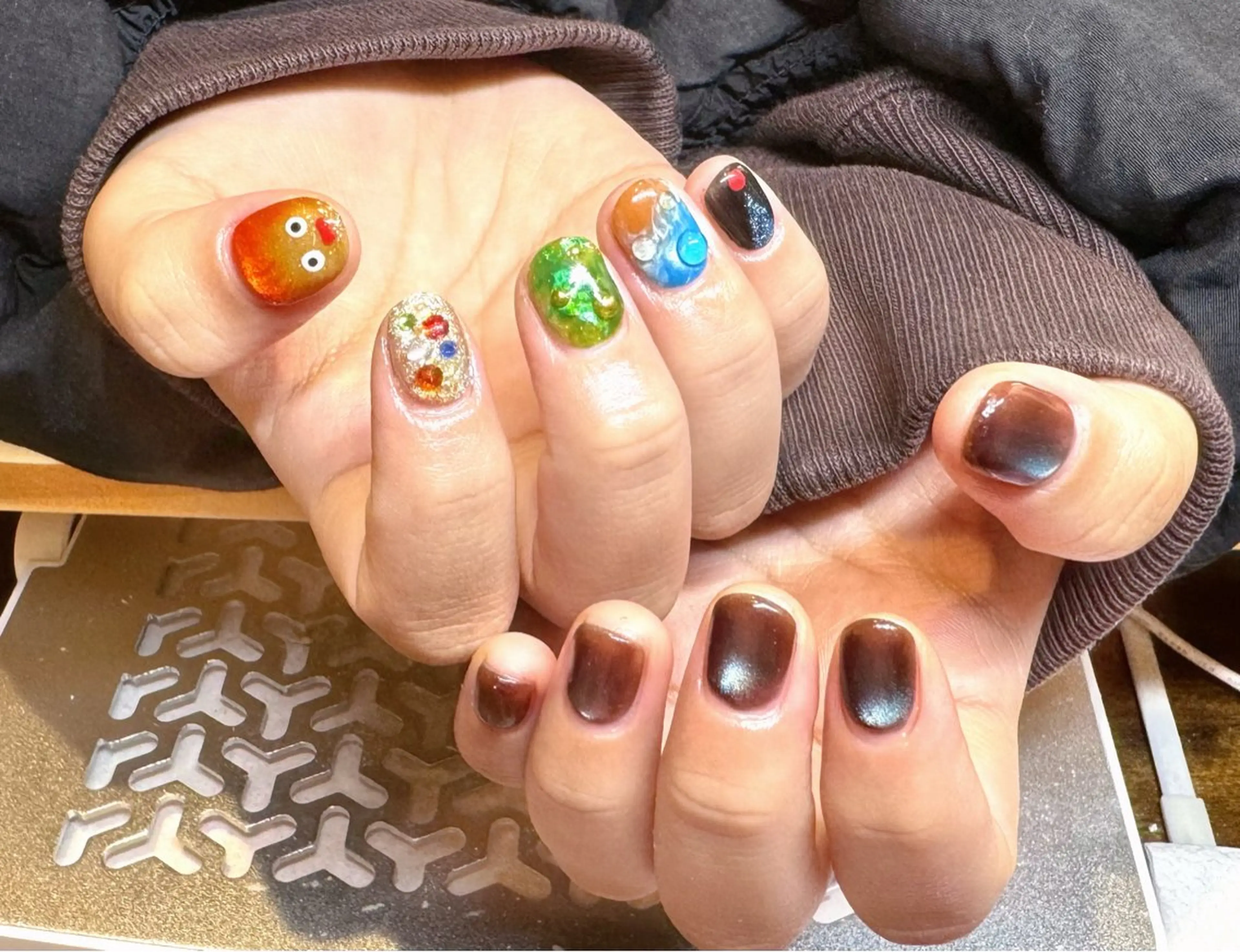 ネイル ニュアンスネイル シンプルネイル 冬ネイル ハンドネイル RinRin　nail所属・孔 ジンシェンのネイルデザイン