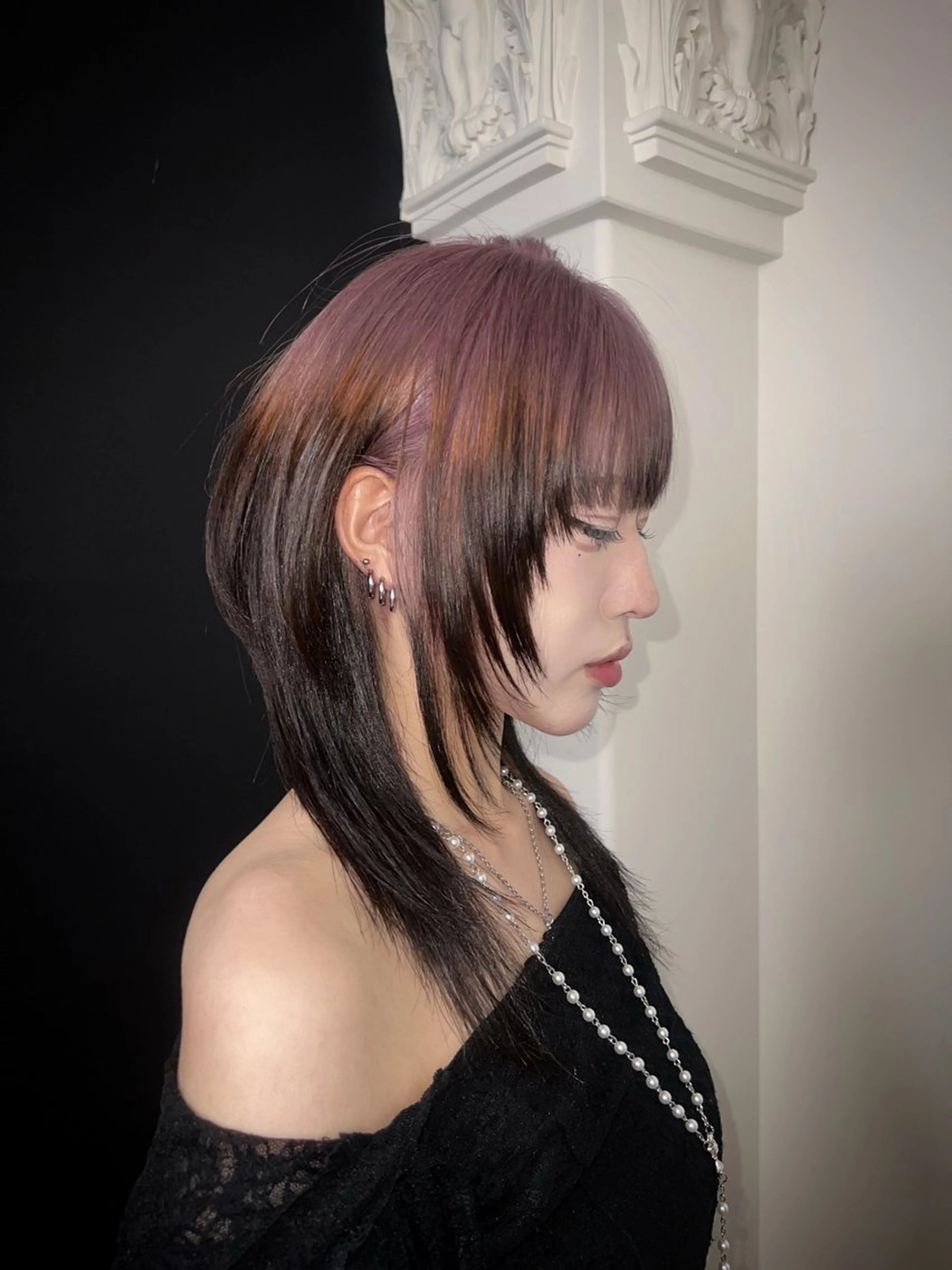 セミロング ヘアカラー AIRA/ブリーチ ‪/透明感カラーのヘアスタイル