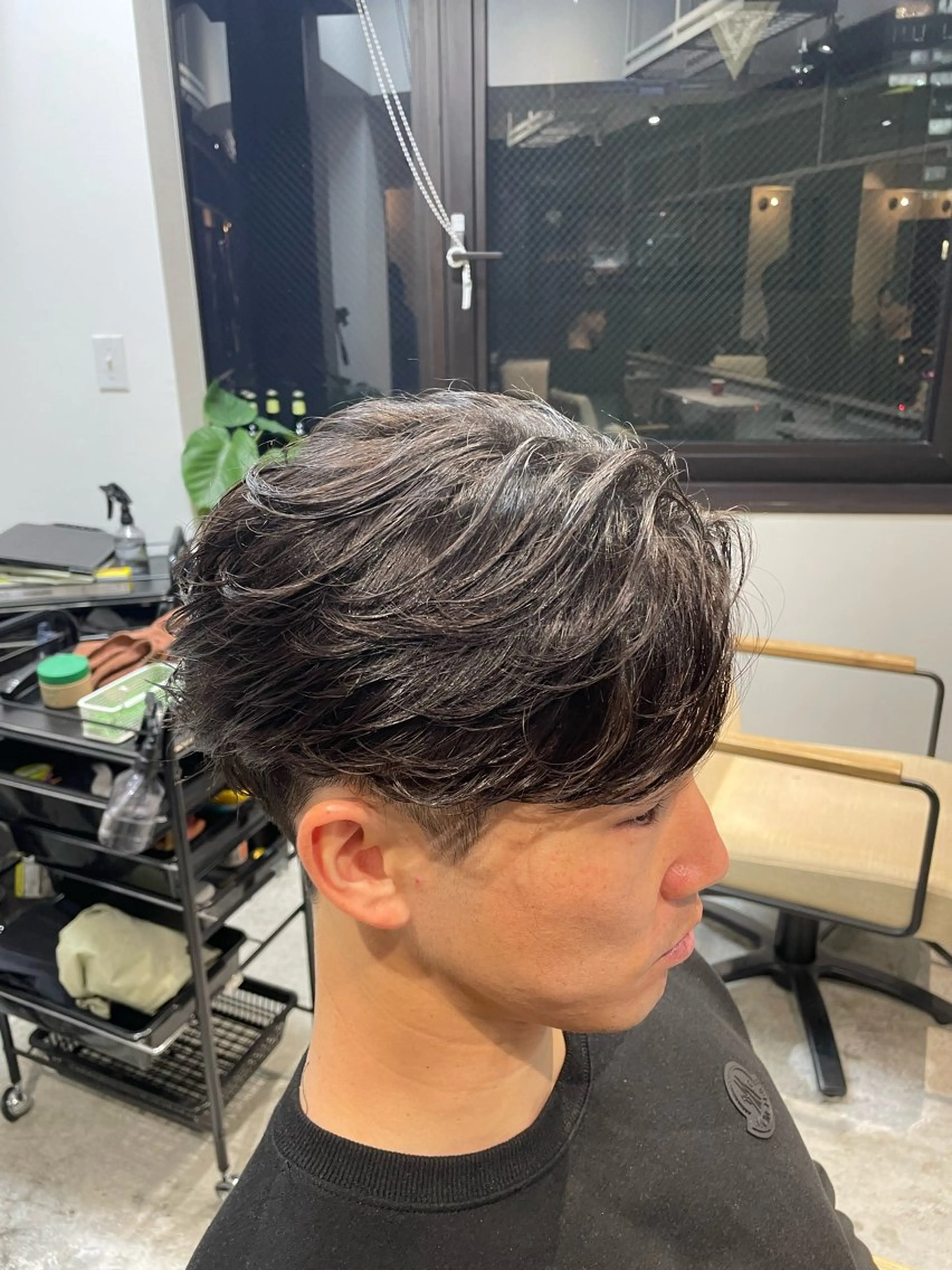 ショート 川副史晶/シャドウ 波巻き/メンズパーマのヘアスタイル