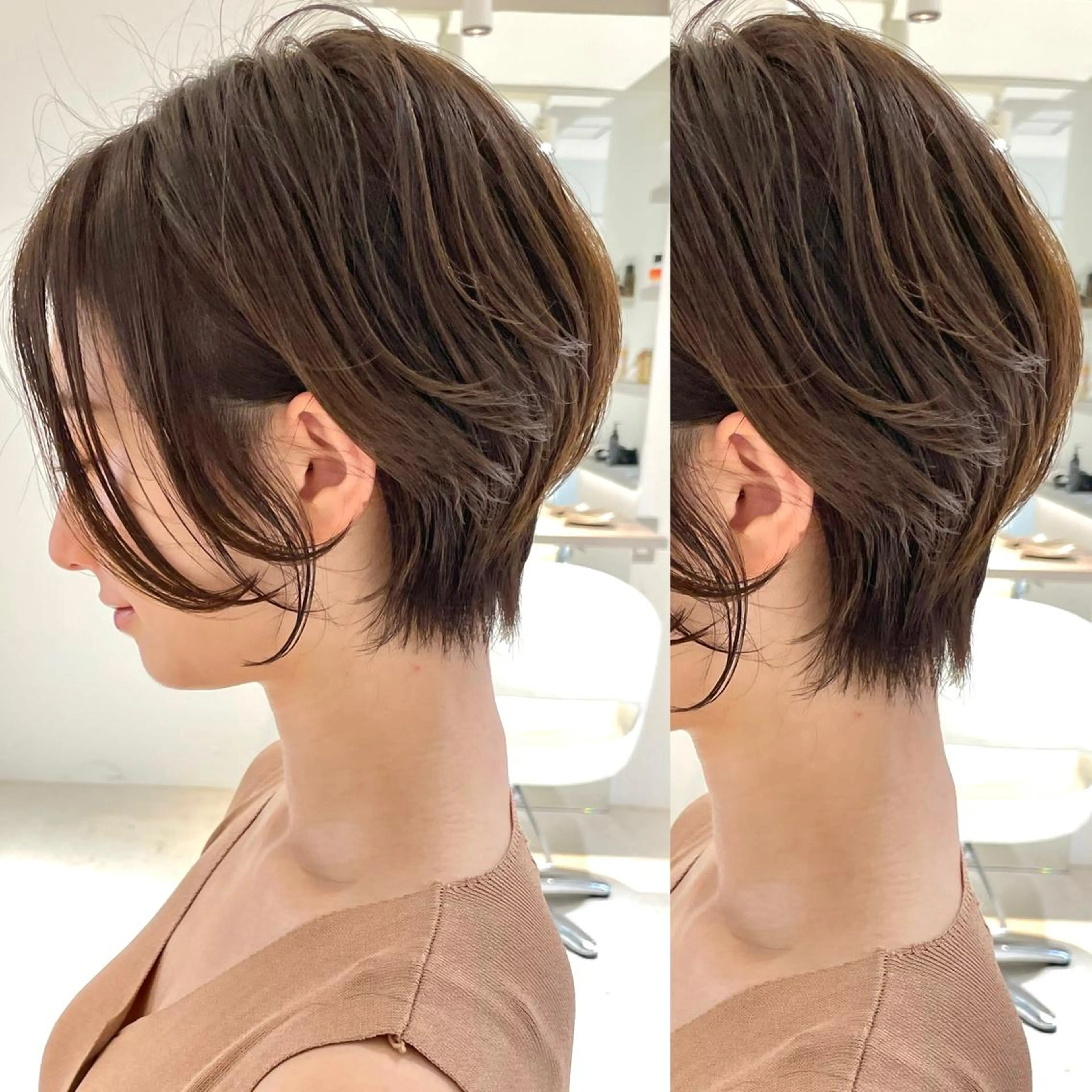 ショート カラー カット ヘアカラー LucksiMie 銀座店所属・【韓国　レイヤー 髪質改善✨】かずのヘアスタイル