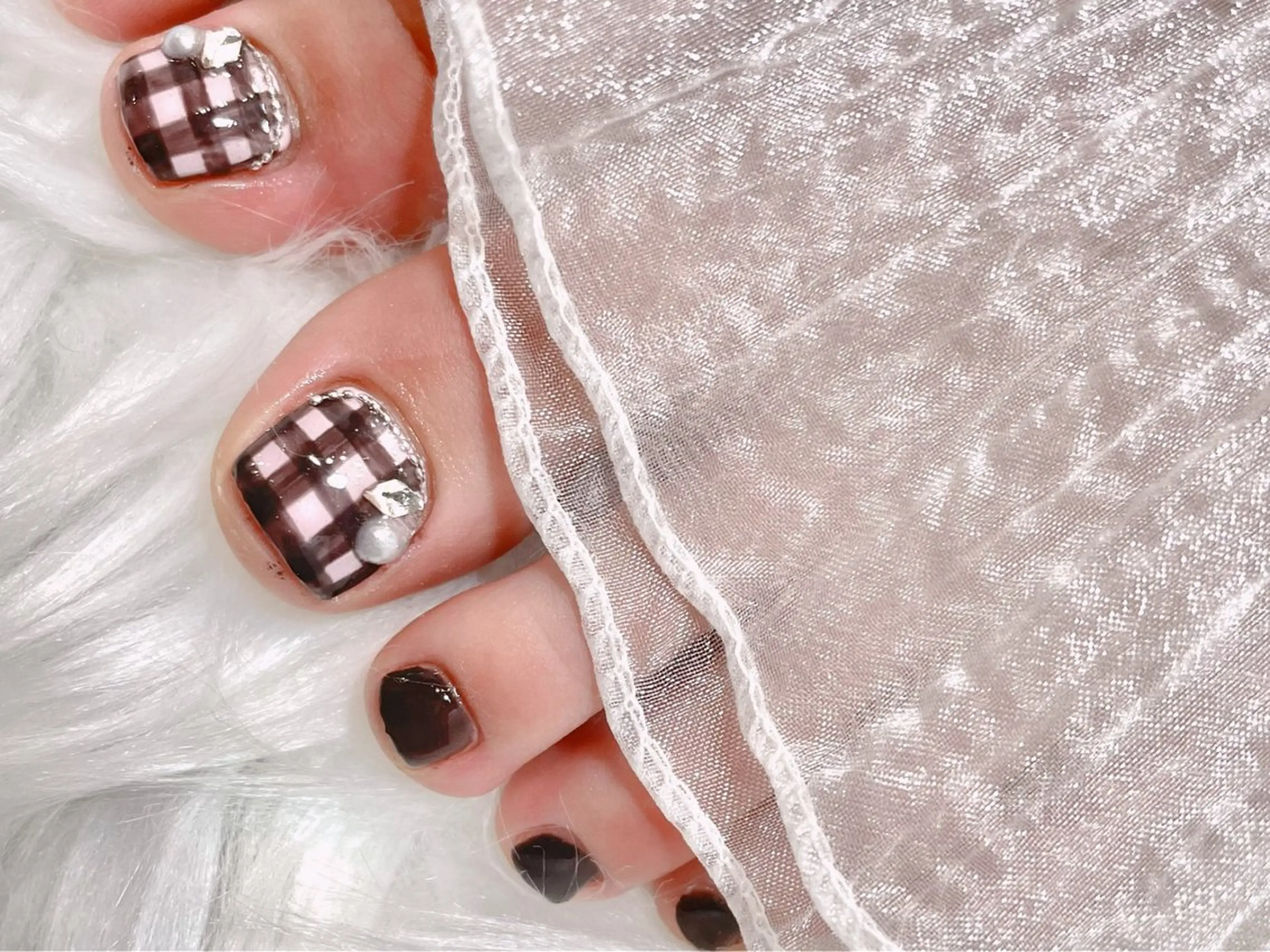 ネイル フットネイル ジェルネイル パラジェル ワンホンネイル フットネイル ゆりか ジョアアンジェ福島のネイルデザイン