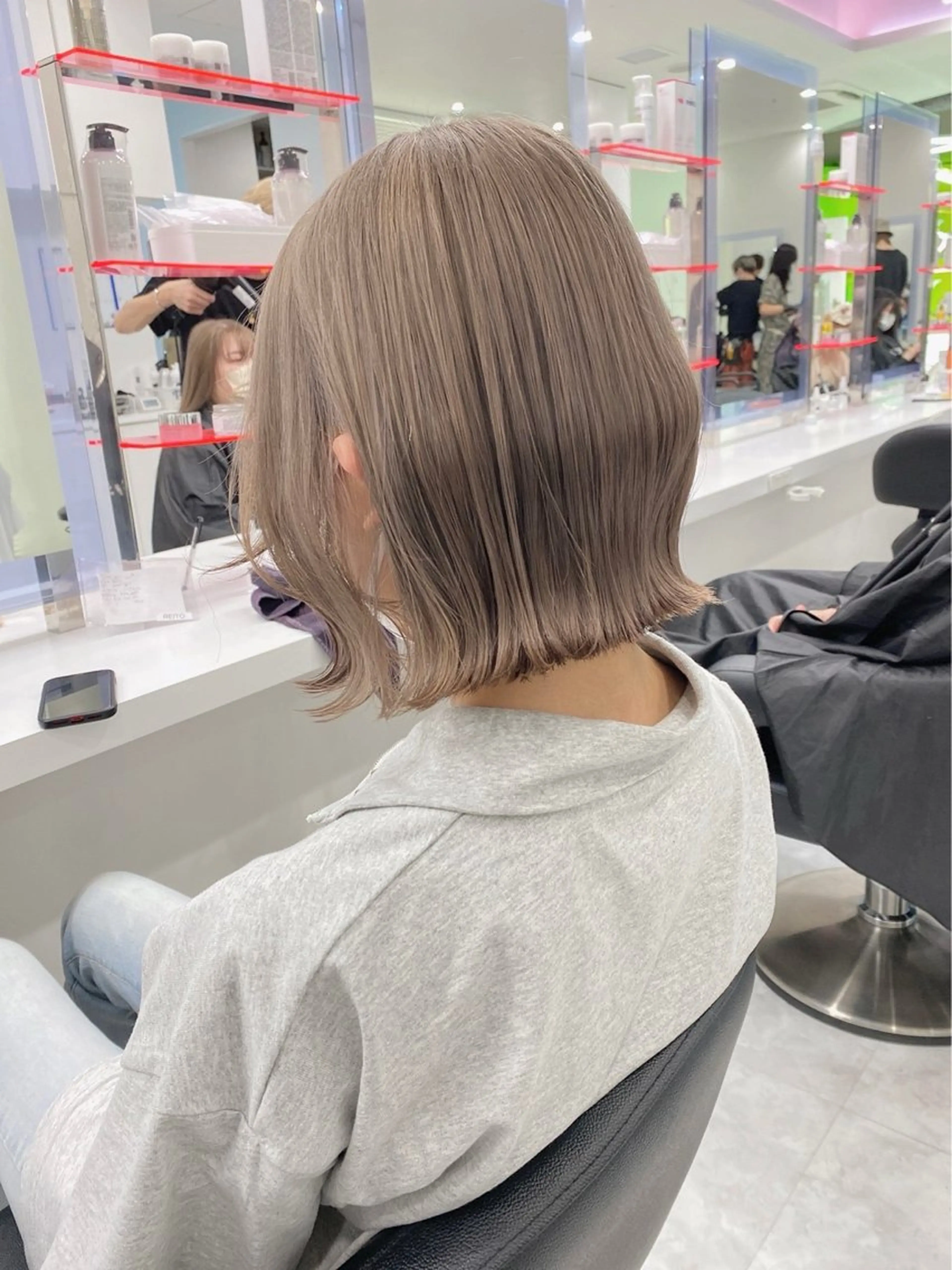 ロング カラー ヘアアレンジ トレンドモテカラー 🩷色落ちまで可愛くのヘアスタイル