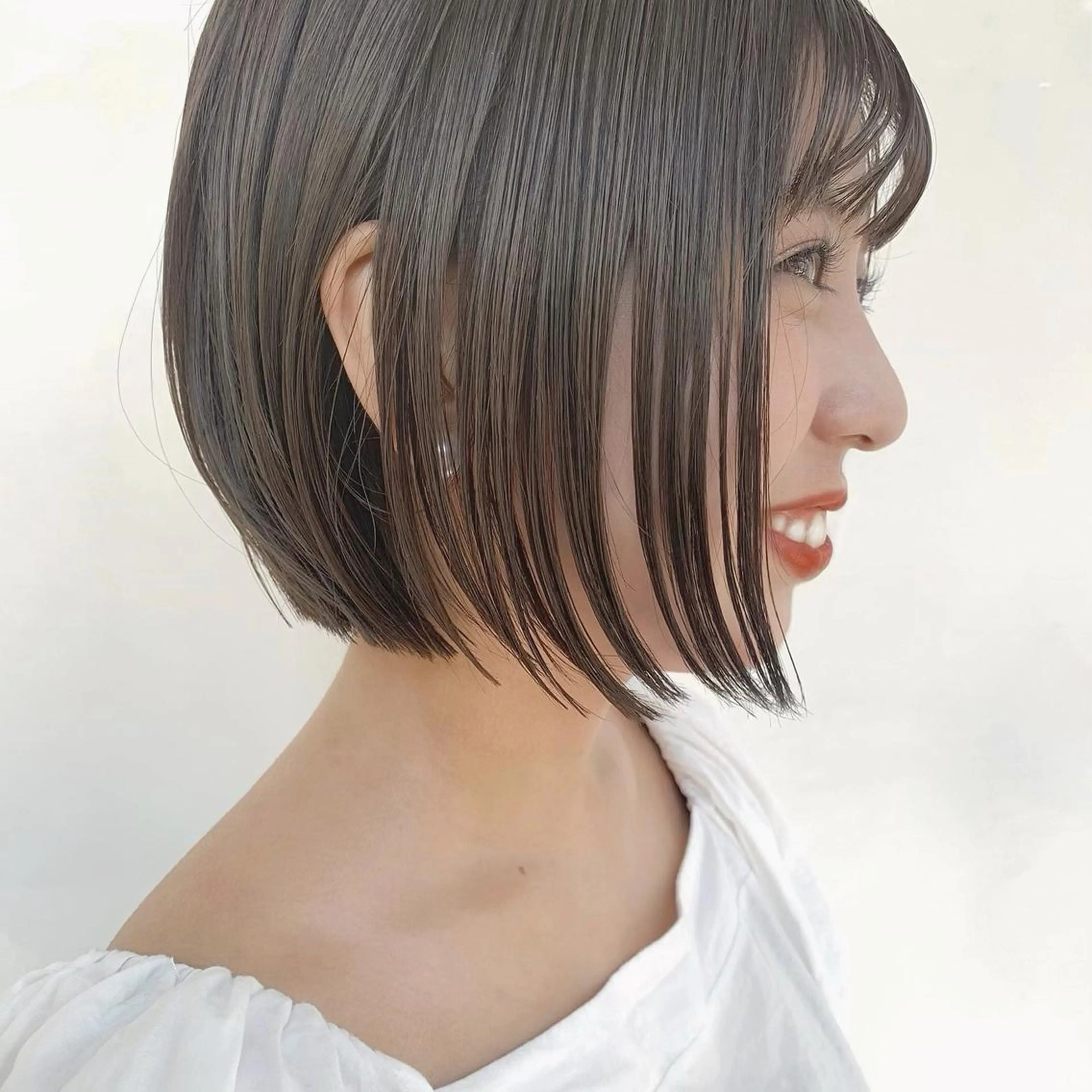 ショート カラー ヘアアレンジ 透明感カラー ボブ hyuga/パーマ /ニュアンスパーマのヘアスタイル