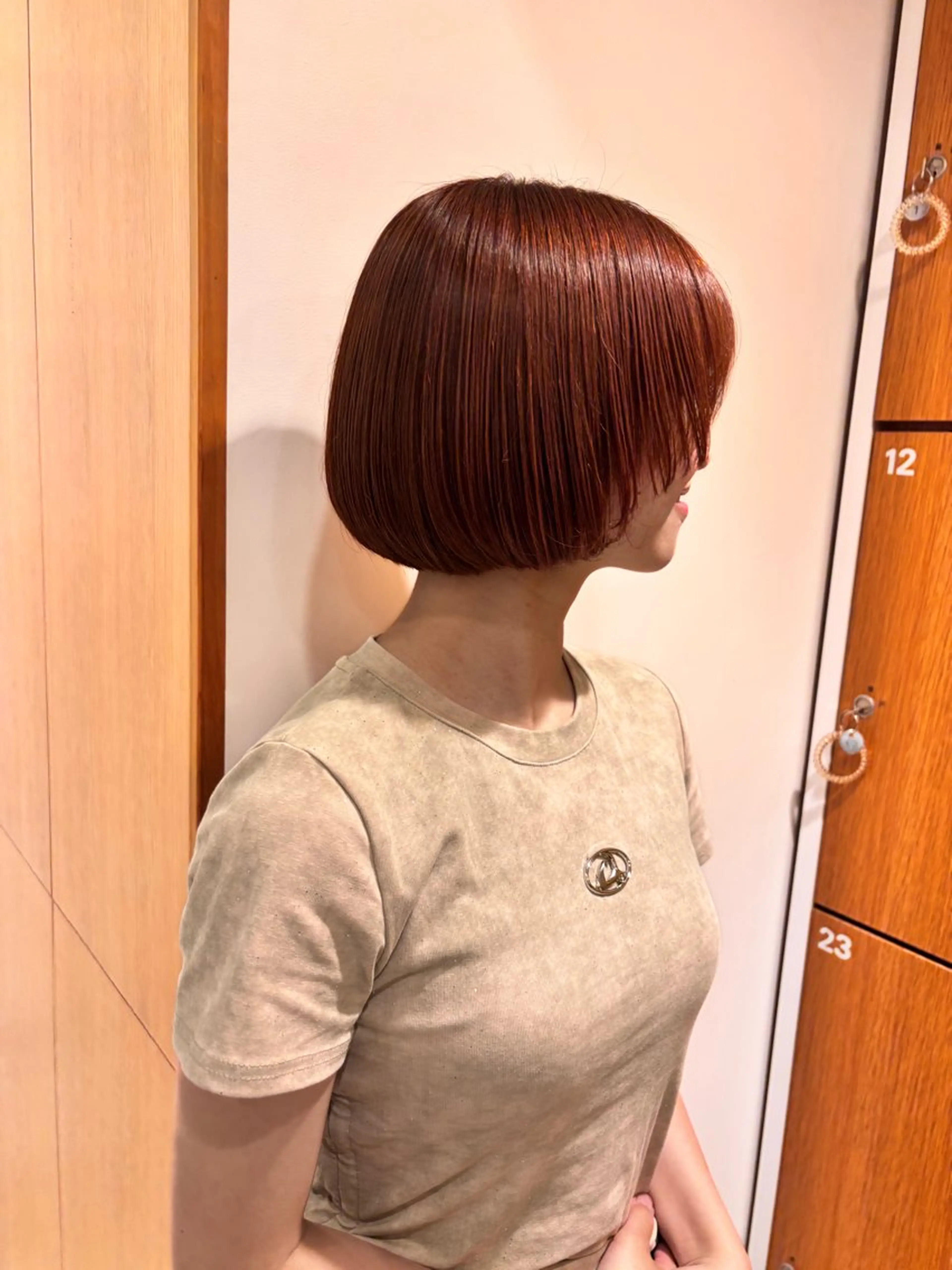 ショート カラー オレンジ 須田 陽菜のヘアスタイル