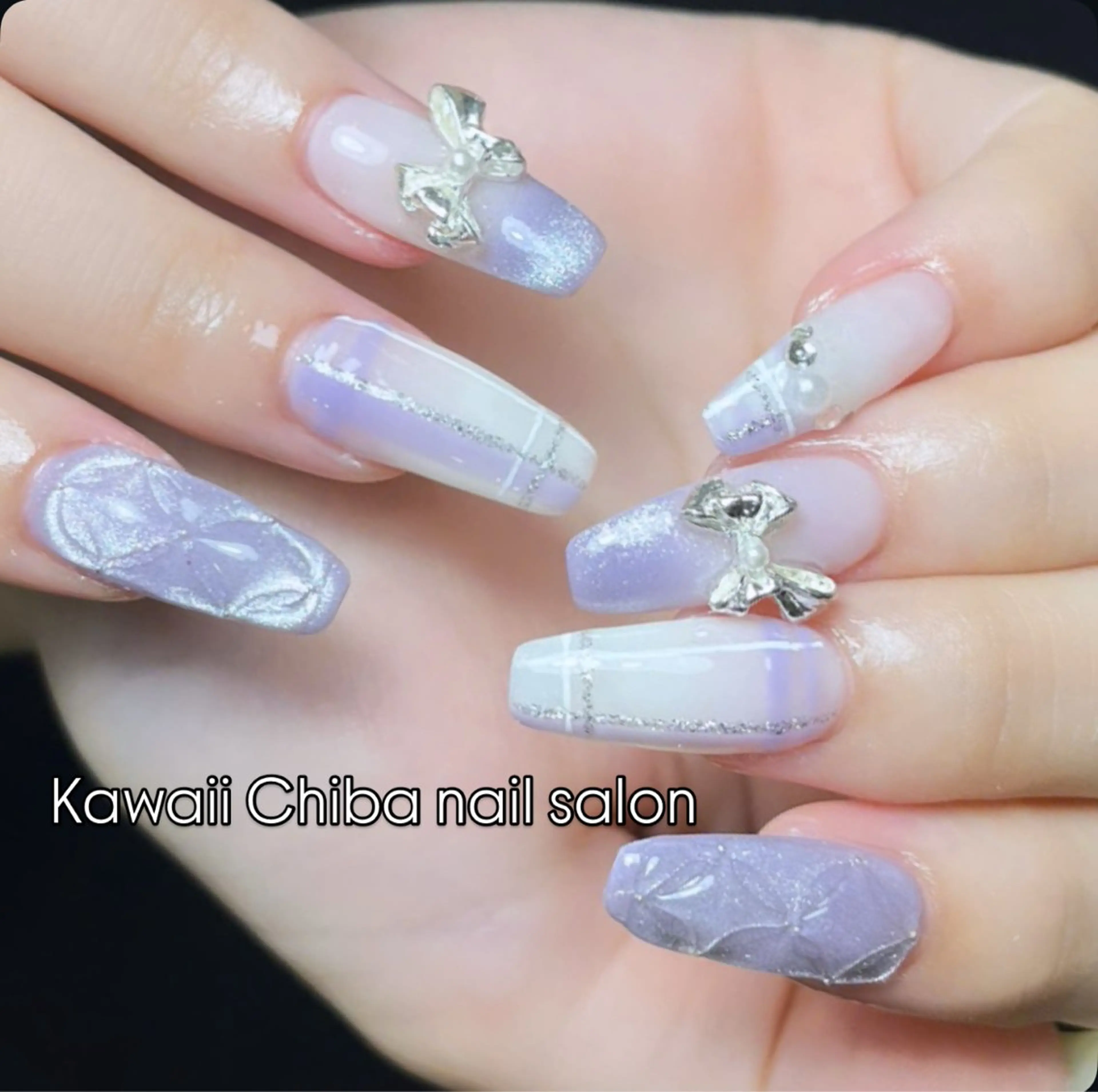 ネイル 長さ出し フレンチネイル ジェルネイル ガーリー 韓国ネイル Kawaii Chiba nailのネイルデザイン