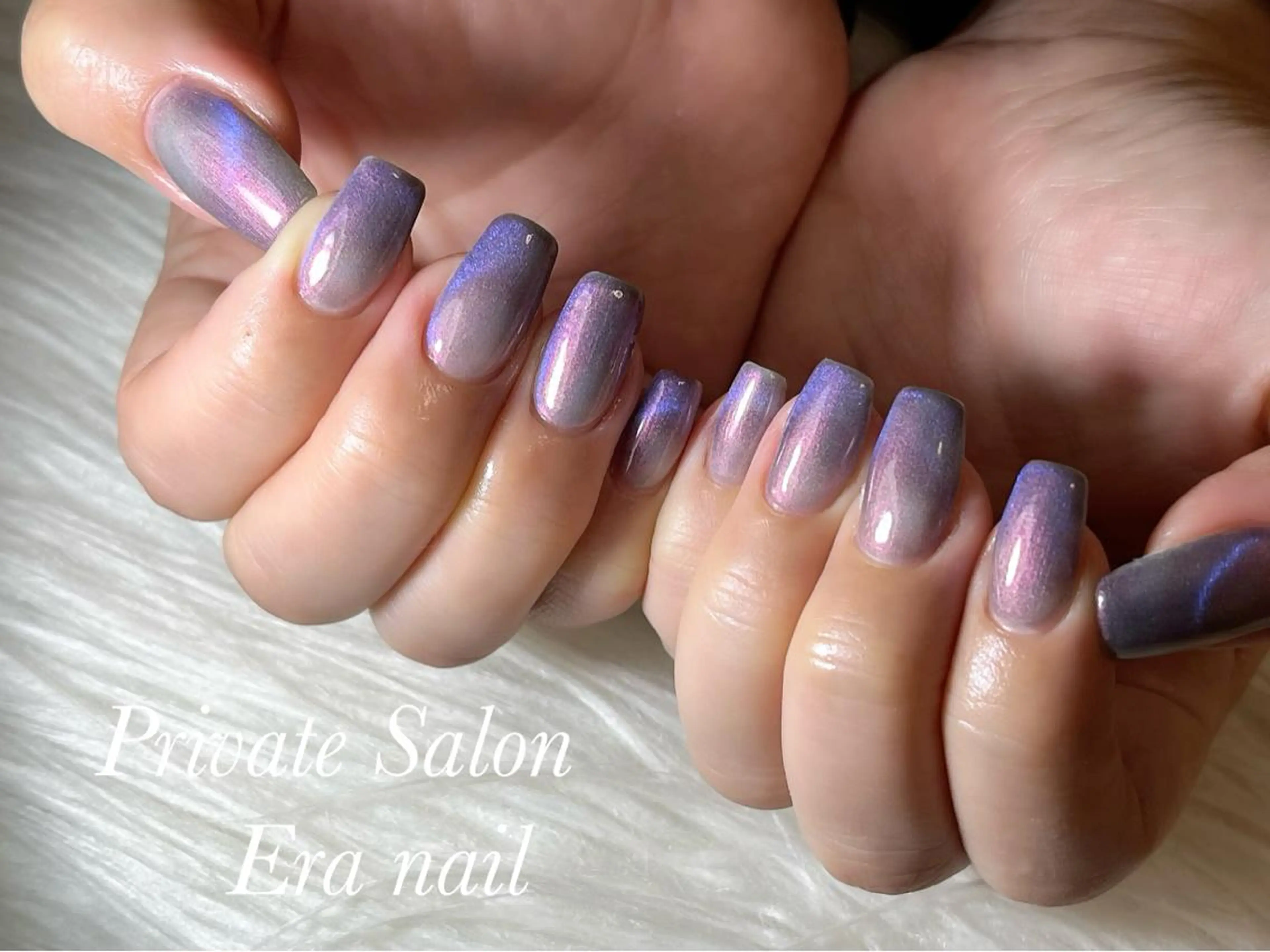 ネイル マグネットネイル マグネットワンカラー ワンカラーネイル ハンドネイル Era nailのネイルデザイン
