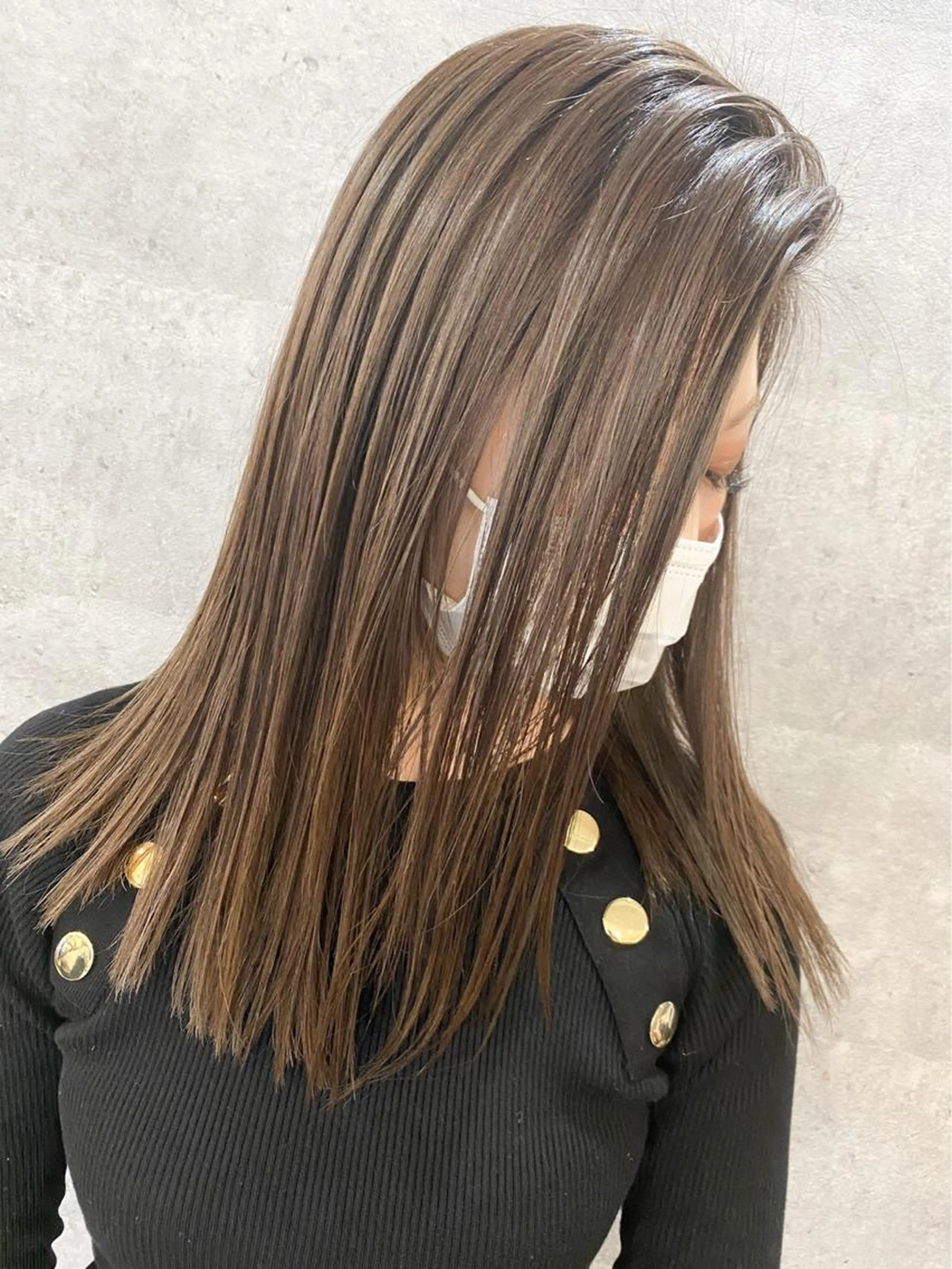 カット+カラー+高保湿トリートメント　　ケアプロアイロン付きの写真
