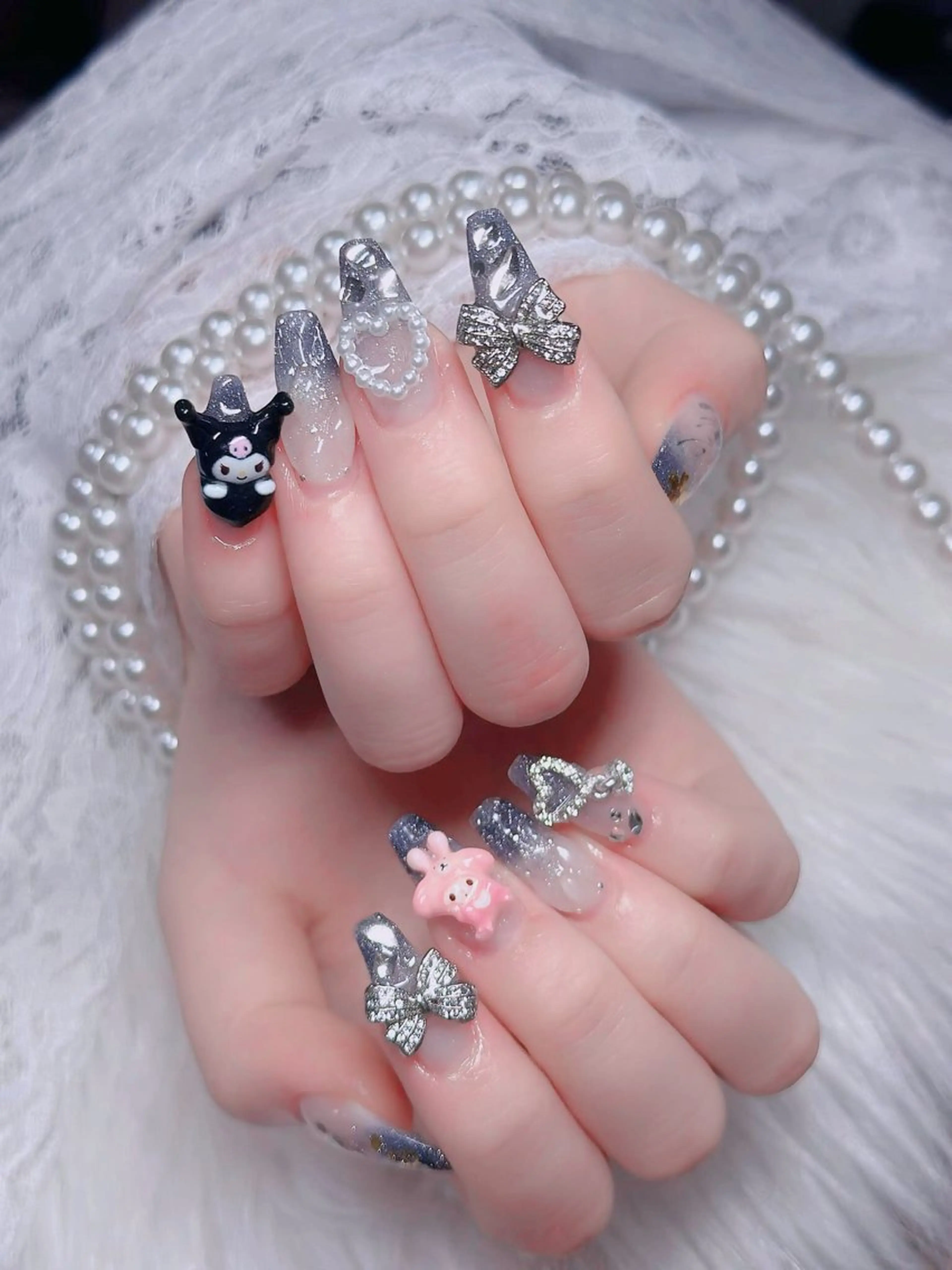 ネイル アートネイル 成人式 ジェルネイル ニュアンスネイル 夏ネイル ハンドネイル H.baby Nai Salon所属・neco H.babynailのネイルデザイン
