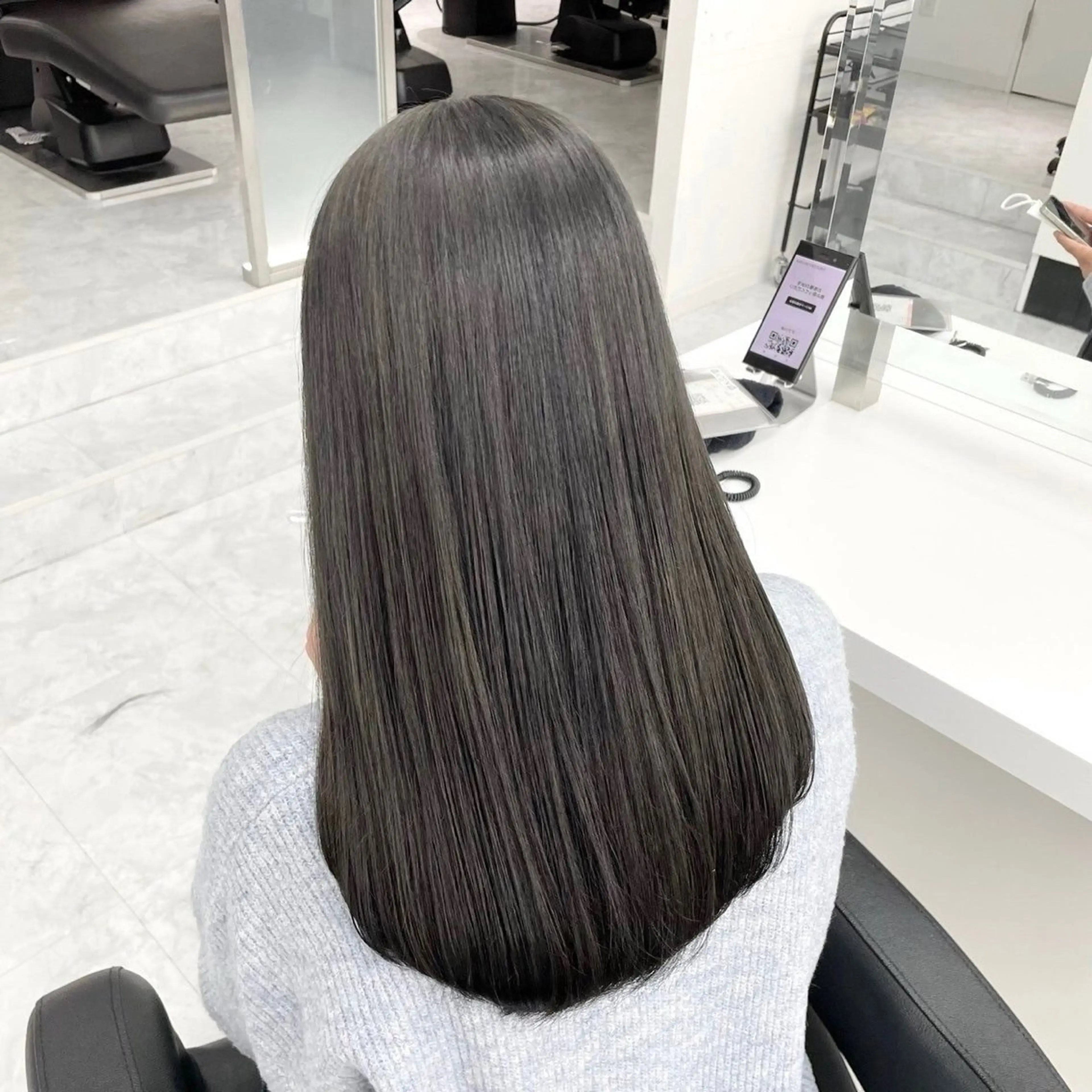 ロング カラー 黒髪 メンズカットの達人 暖色カラー ダイチのヘアスタイル
