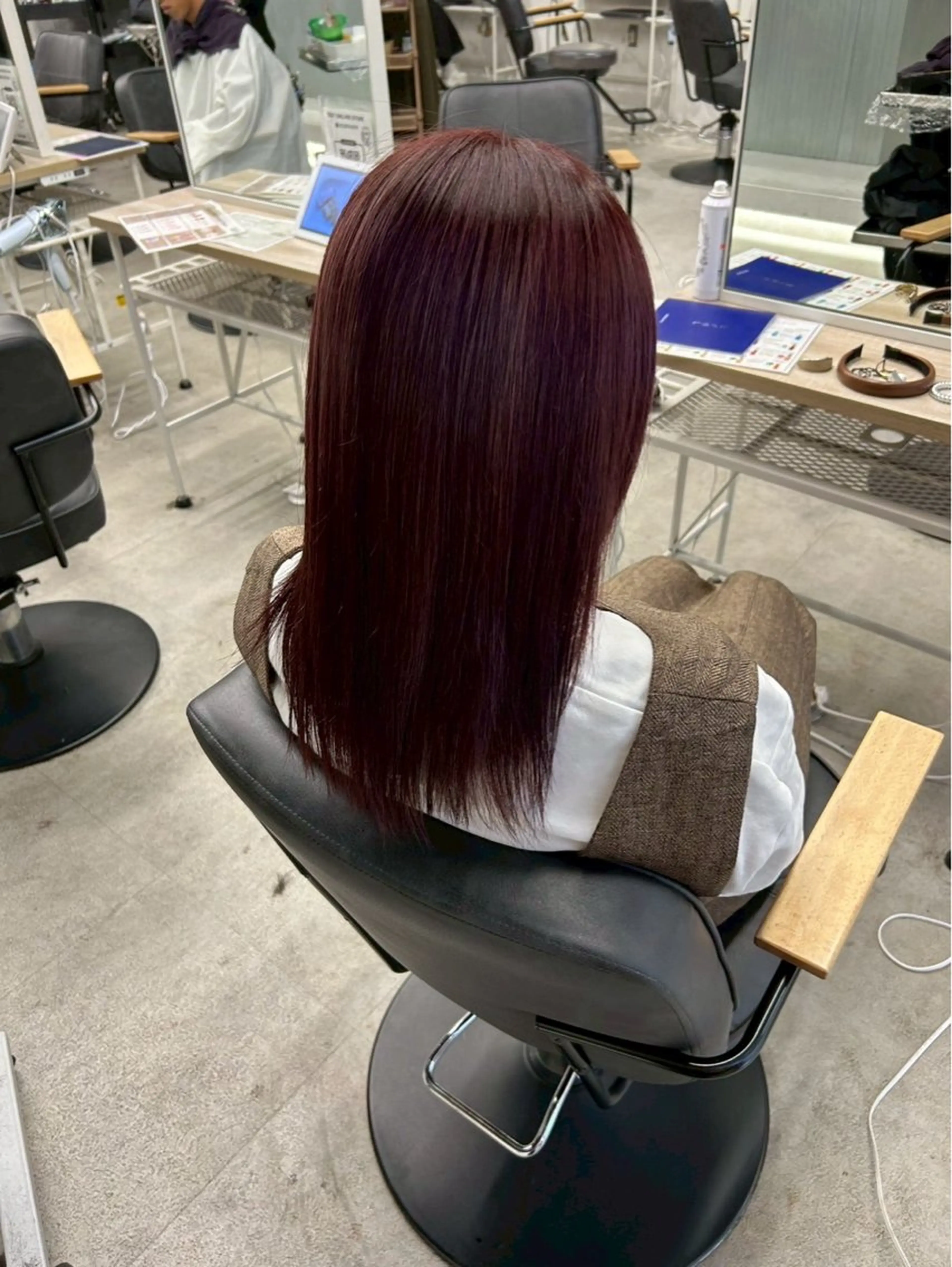 セミロング カラー ヘアカラー トリートメント himari💜 暖色カラー/レイヤーのヘアスタイル