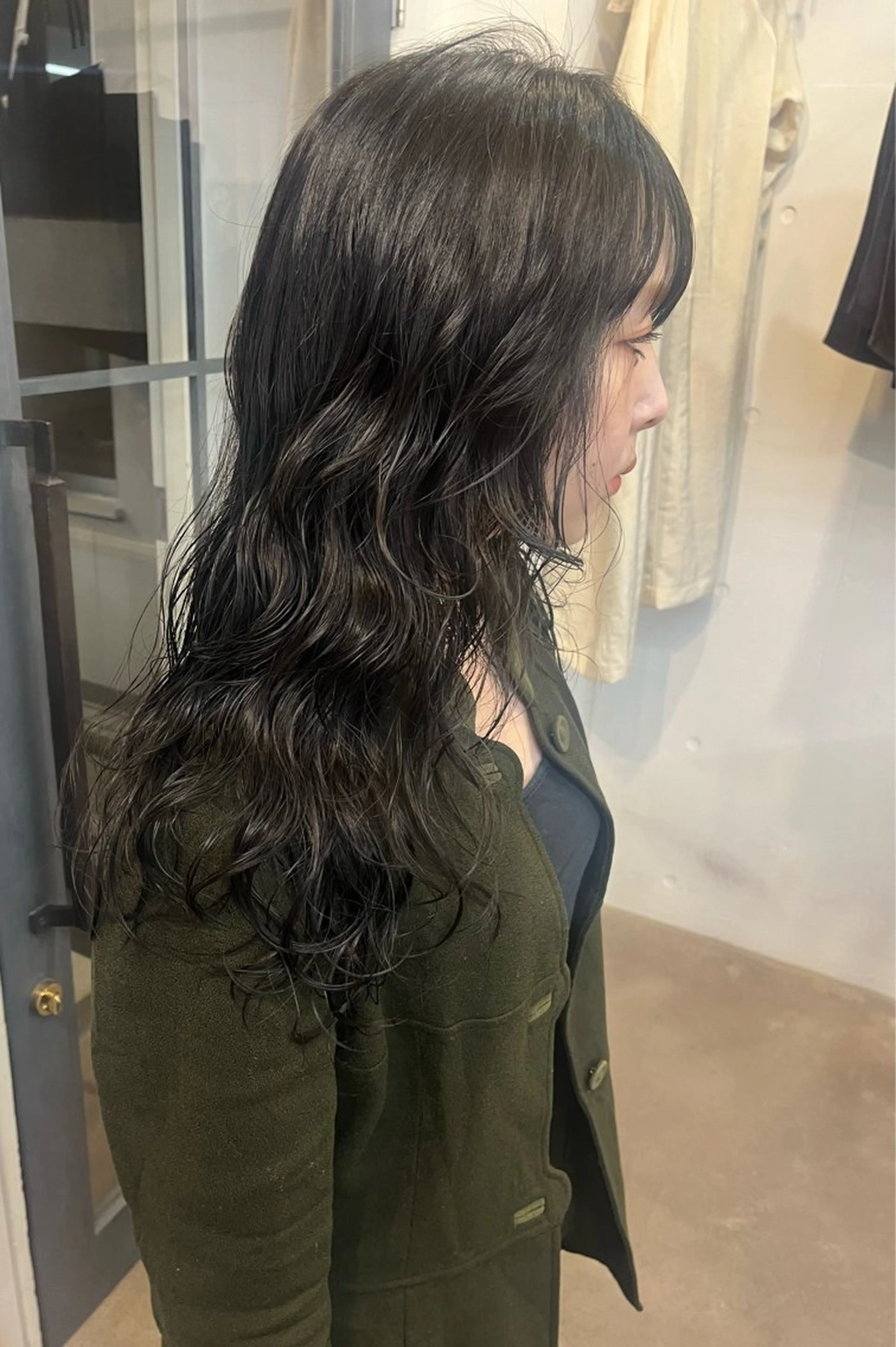 ロング カラー パーマ 竹内 菜々子のヘアスタイル