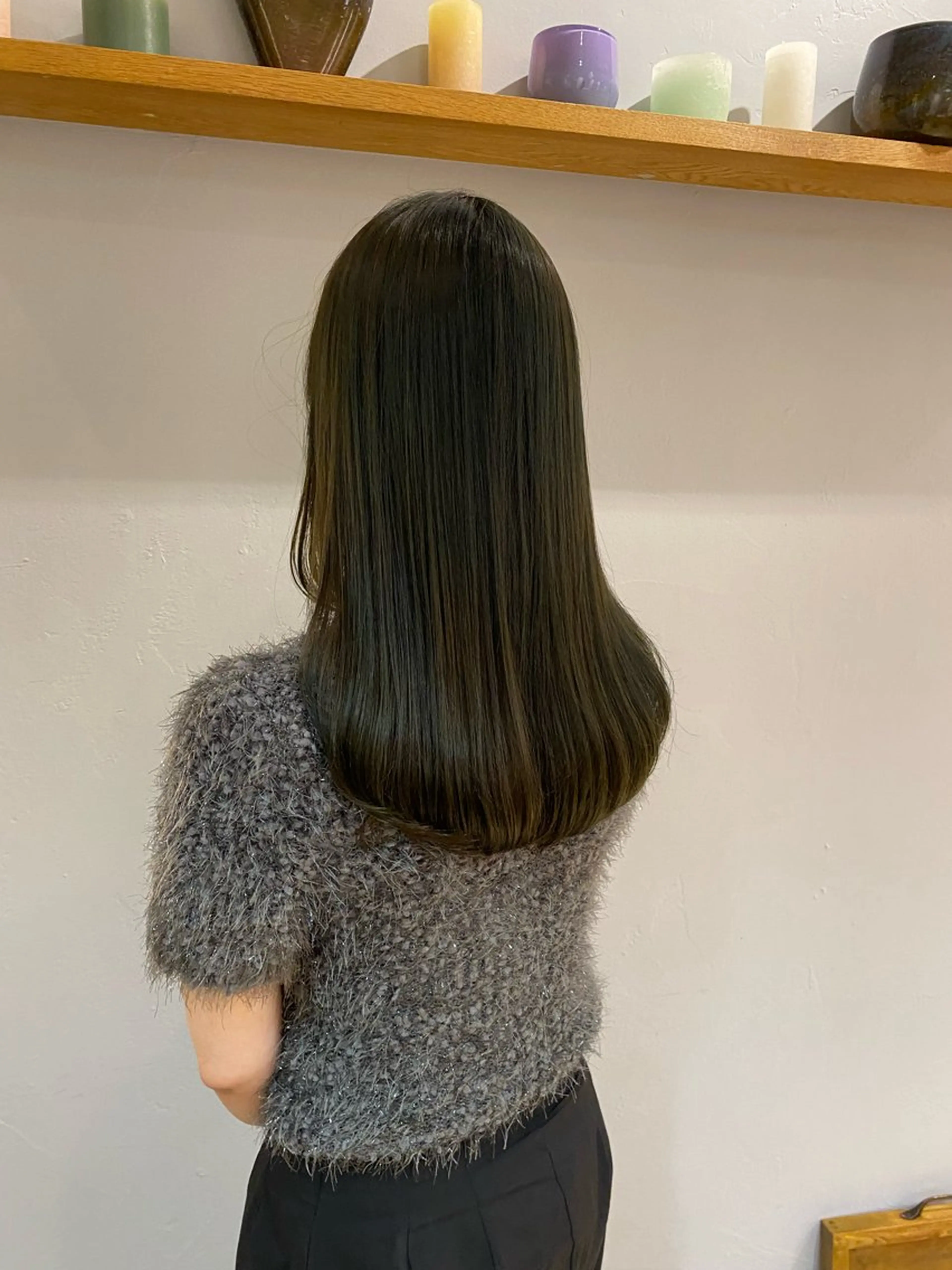 セミロング カラー オリーブカラー ヘアカラー Lomalia 🤍🫧/makoのヘアスタイル