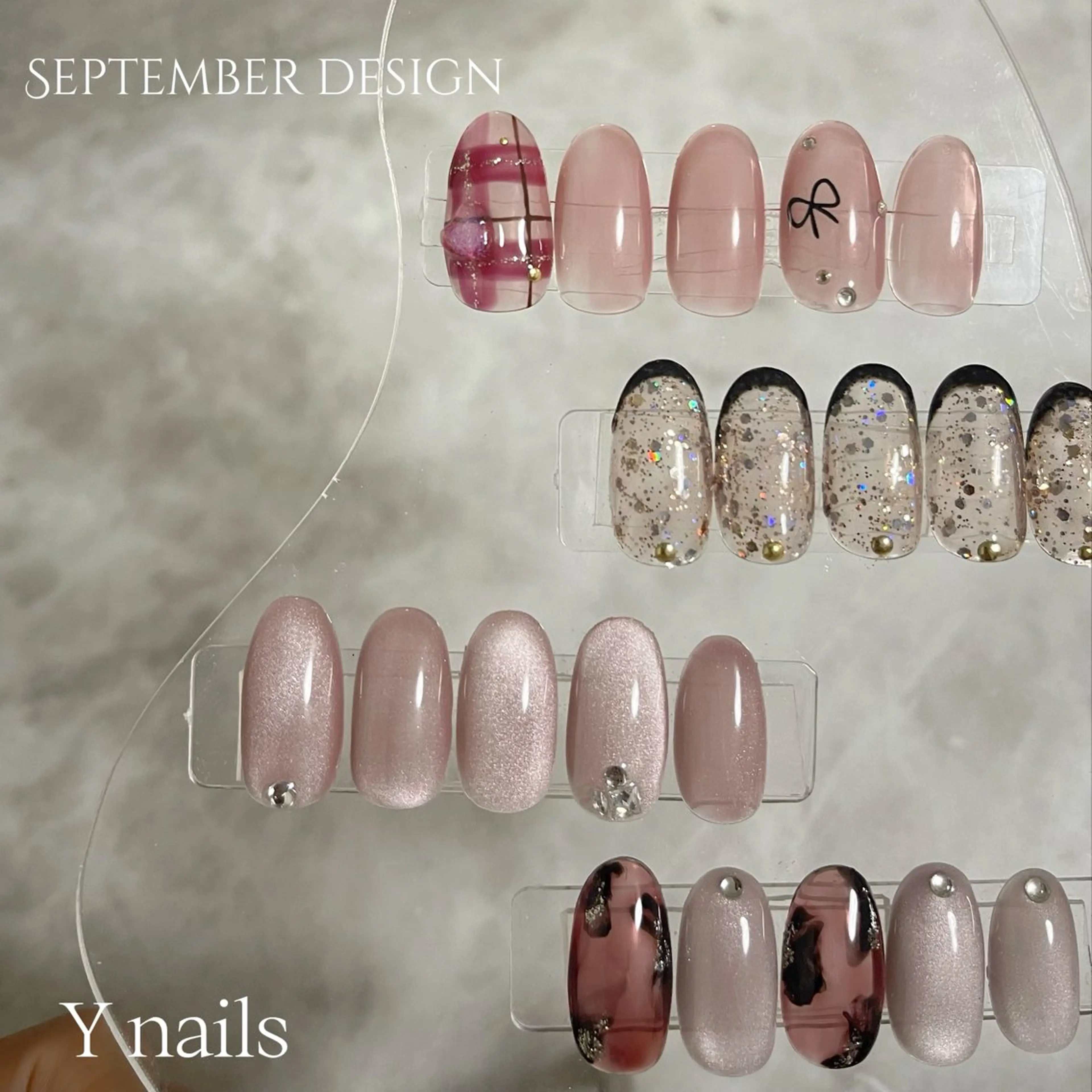 ネイル べっ甲ネイル フレンチネイル マグネットネイル ハンドネイル 桜井 Y nailsのネイルデザイン