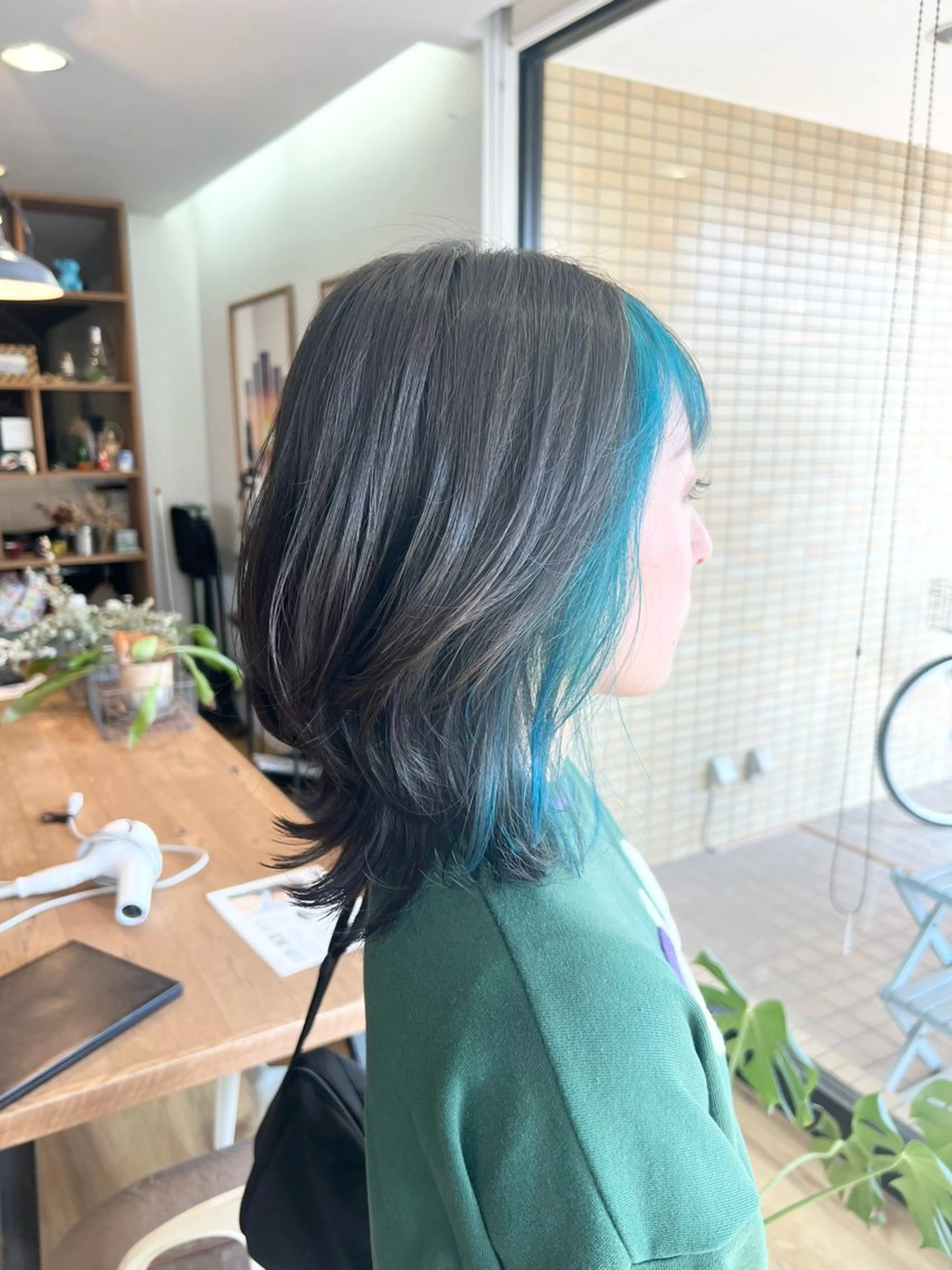 ミディアム カラー ミストバング  フェイスフレーミング ヘアカラー 堀 望美のヘアスタイル