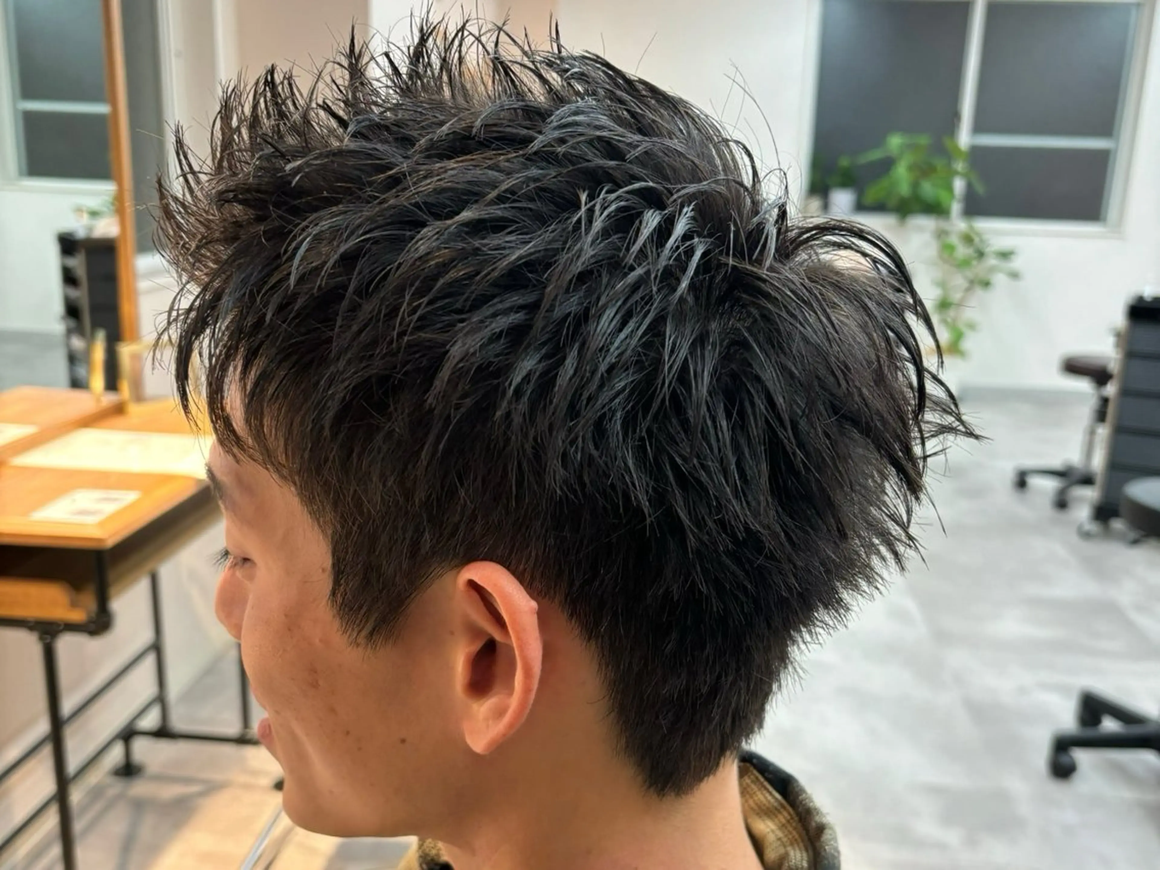 メンズ メンズショート カット 保立/メンズカット 千葉駅フェザーパーマのヘアスタイル