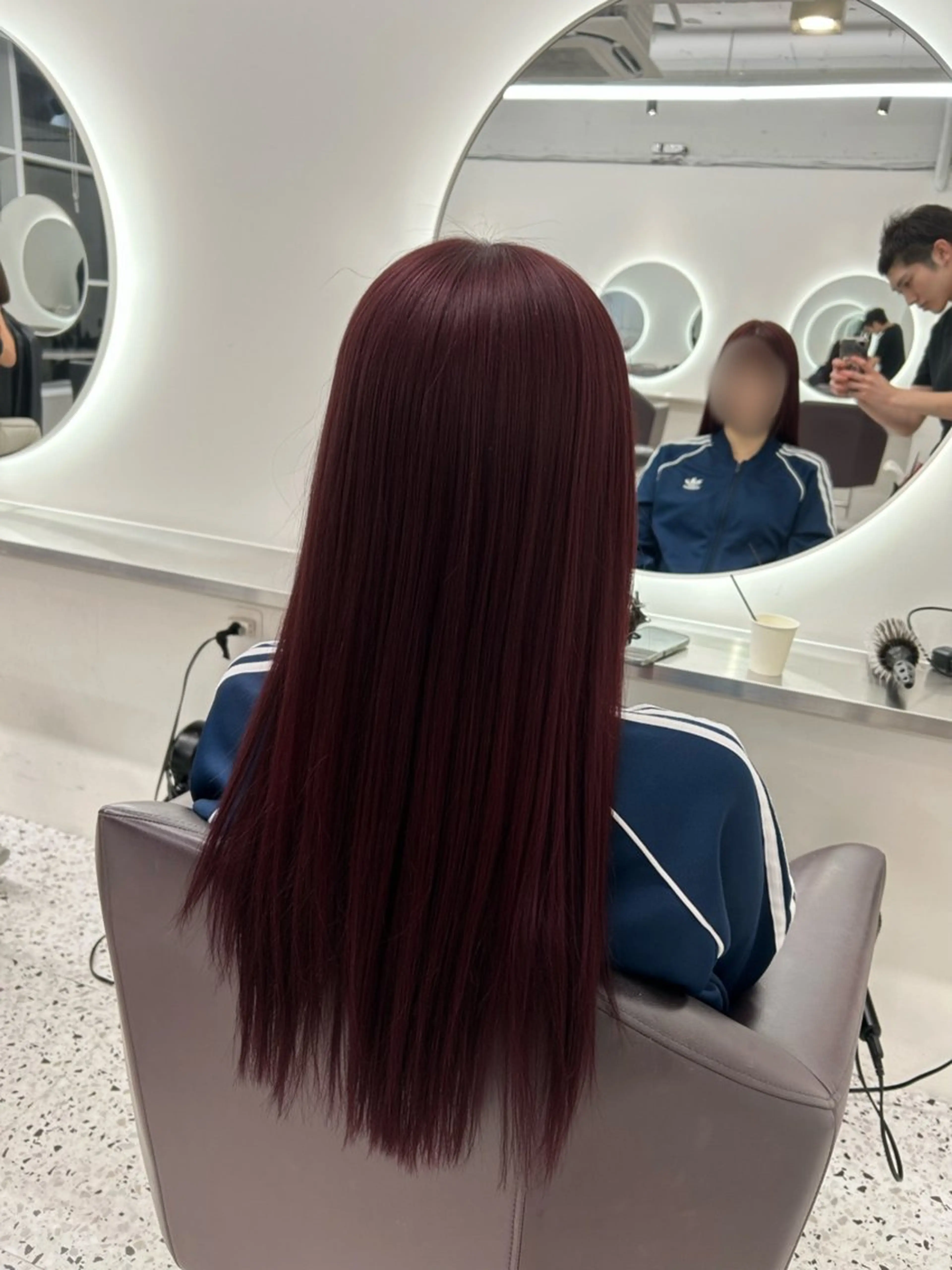 ロング カラー ヘアアレンジ レッドカラー ヘアカラー トリートメント ヘアセット 🫧透明感／艶カラー 🫧Ryuseiのヘアスタイル