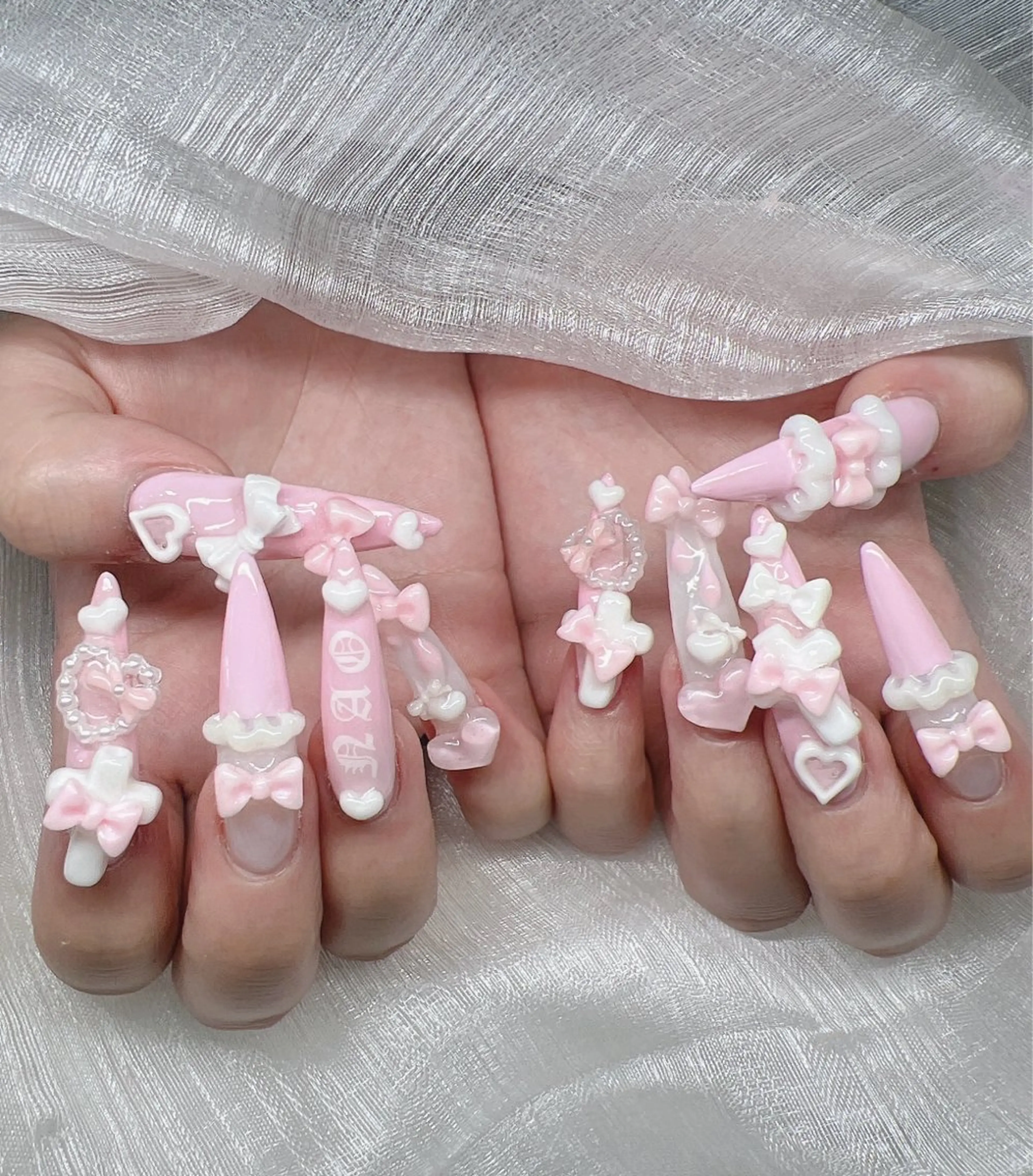 ネイル ハンドネイル Lee Nails チップ長さだし専門店のネイルデザイン