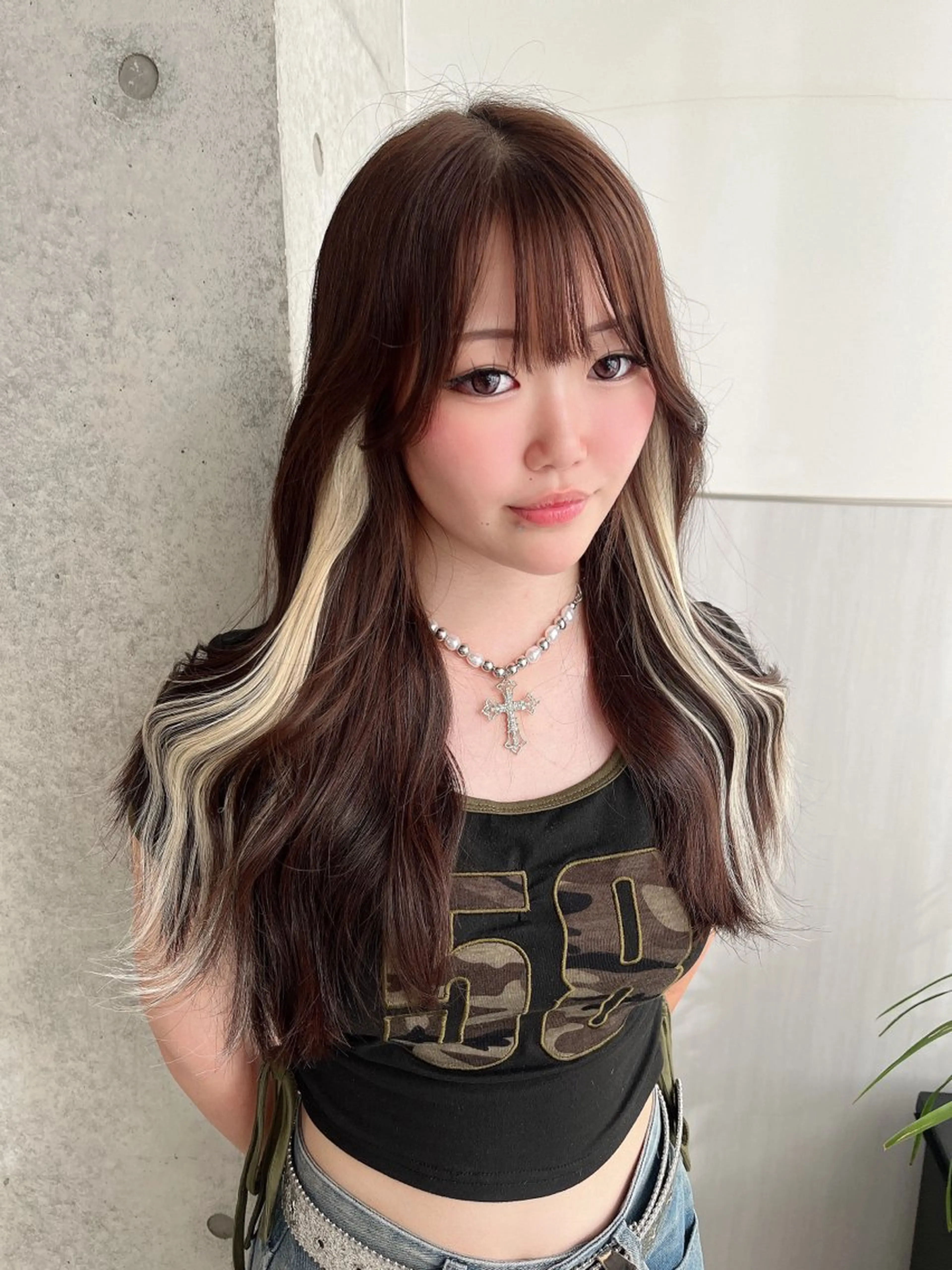 ロング エクステ エクステ りおな/エクステ /ミルクティーカラーのヘアスタイル