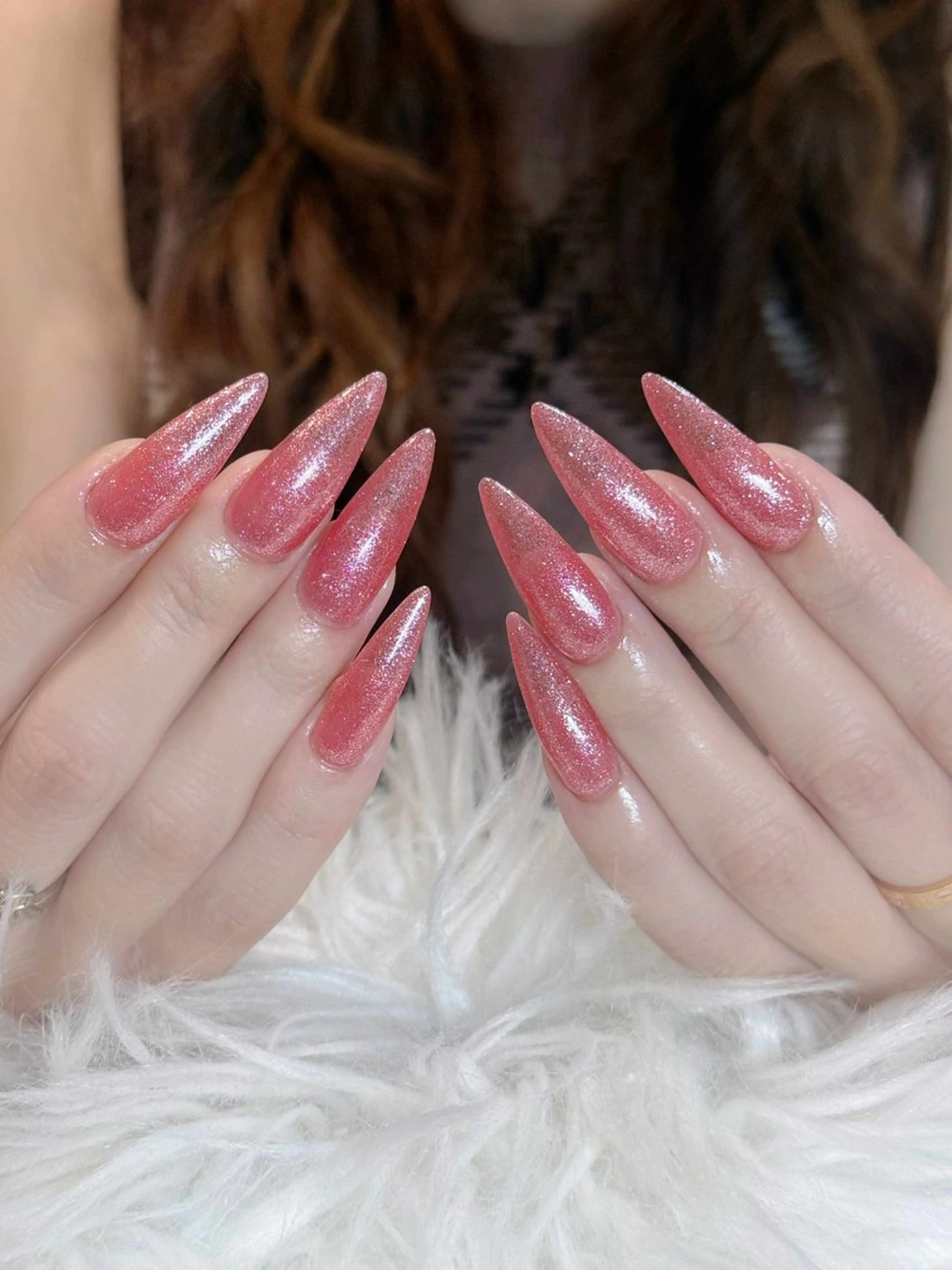 ネイル ボルドー ブラウン チークネイル ドット フットネイル ハンドネイル Julli nail studio所属・Julli NailStudioのネイルデザイン