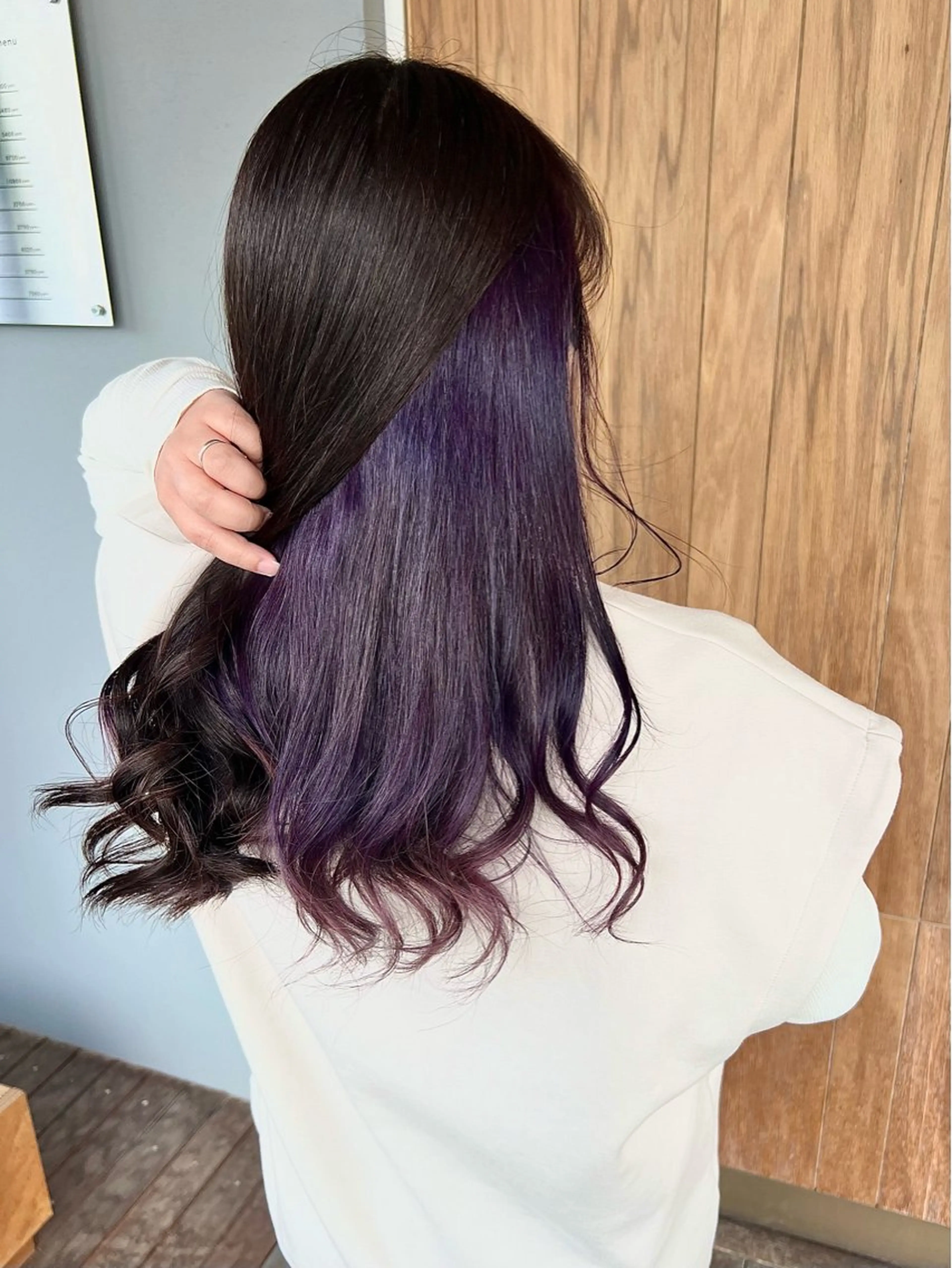 ロング カラー ピンクカラー ピンクパープル パープルカラー カット ヘアカラー フラム所属・WATANABE MISAKIのヘアスタイル