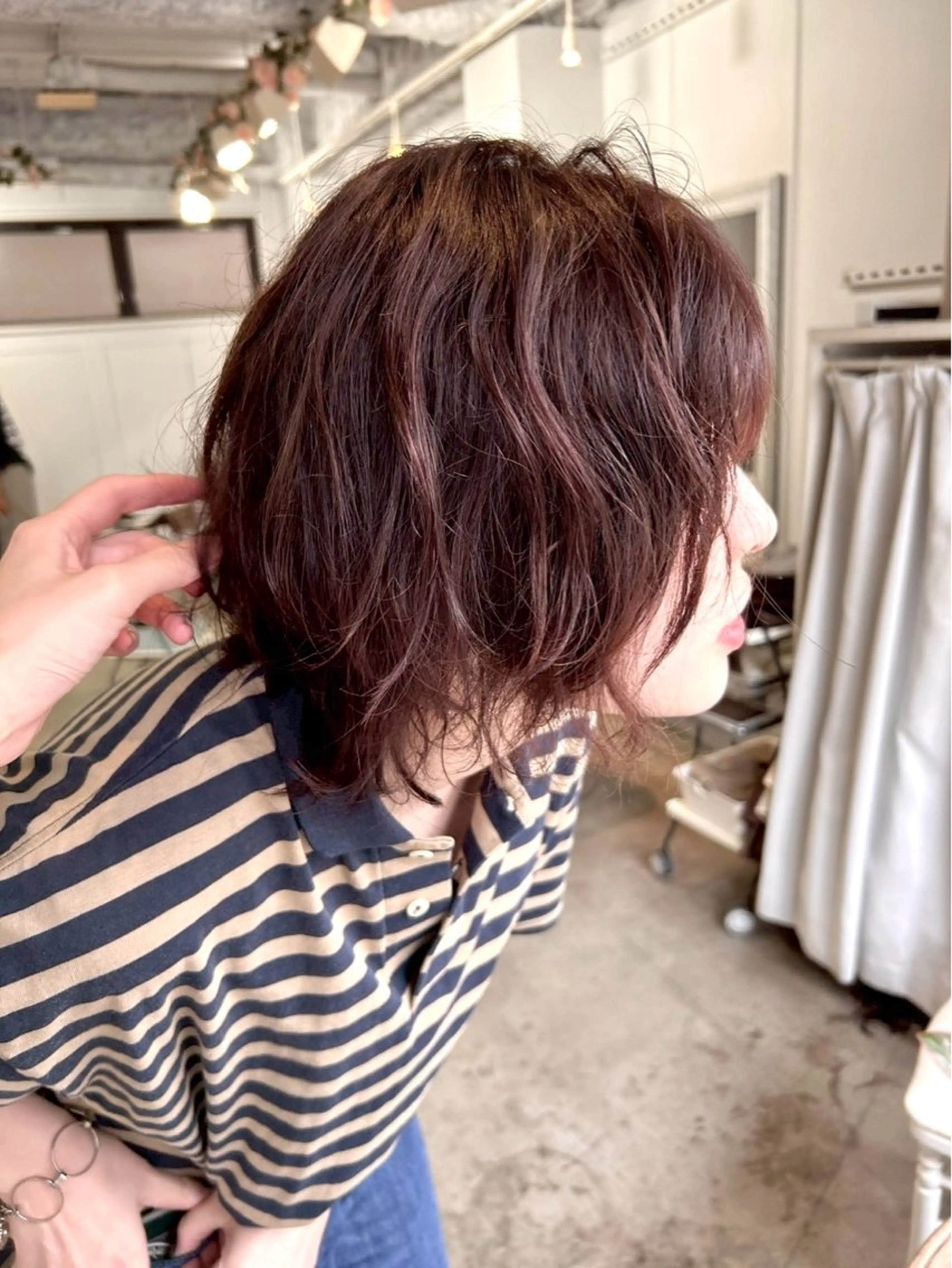 ショート カット パーマ 暖色カラー/レイヤー /シオリ🎀ིྀ✨のヘアスタイル