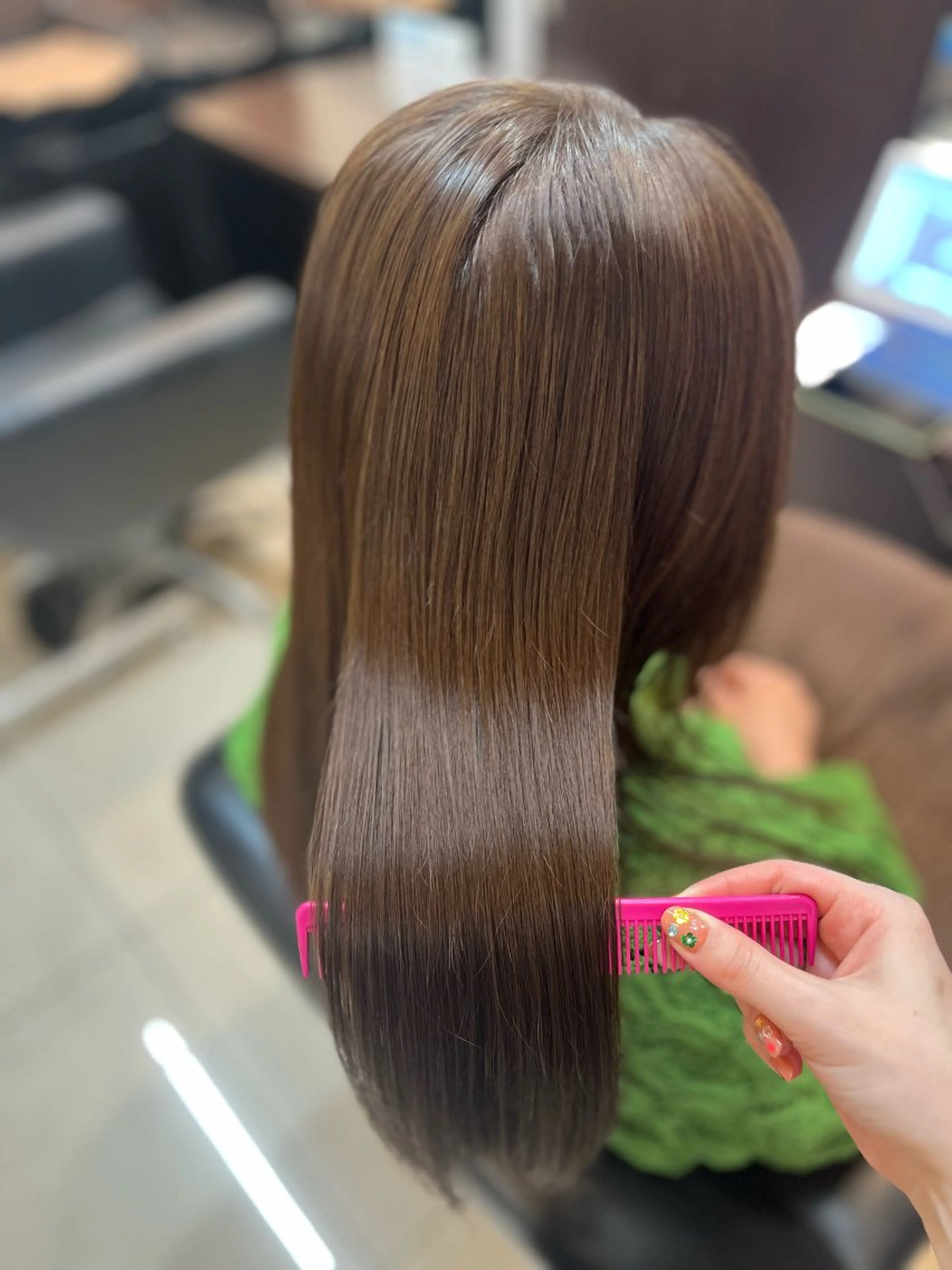 セミロング カラー ベージュカラー ミルクティーベージュ ヘアカラー STREAM HAIR所属・🍒 SANA🍒のヘアスタイル