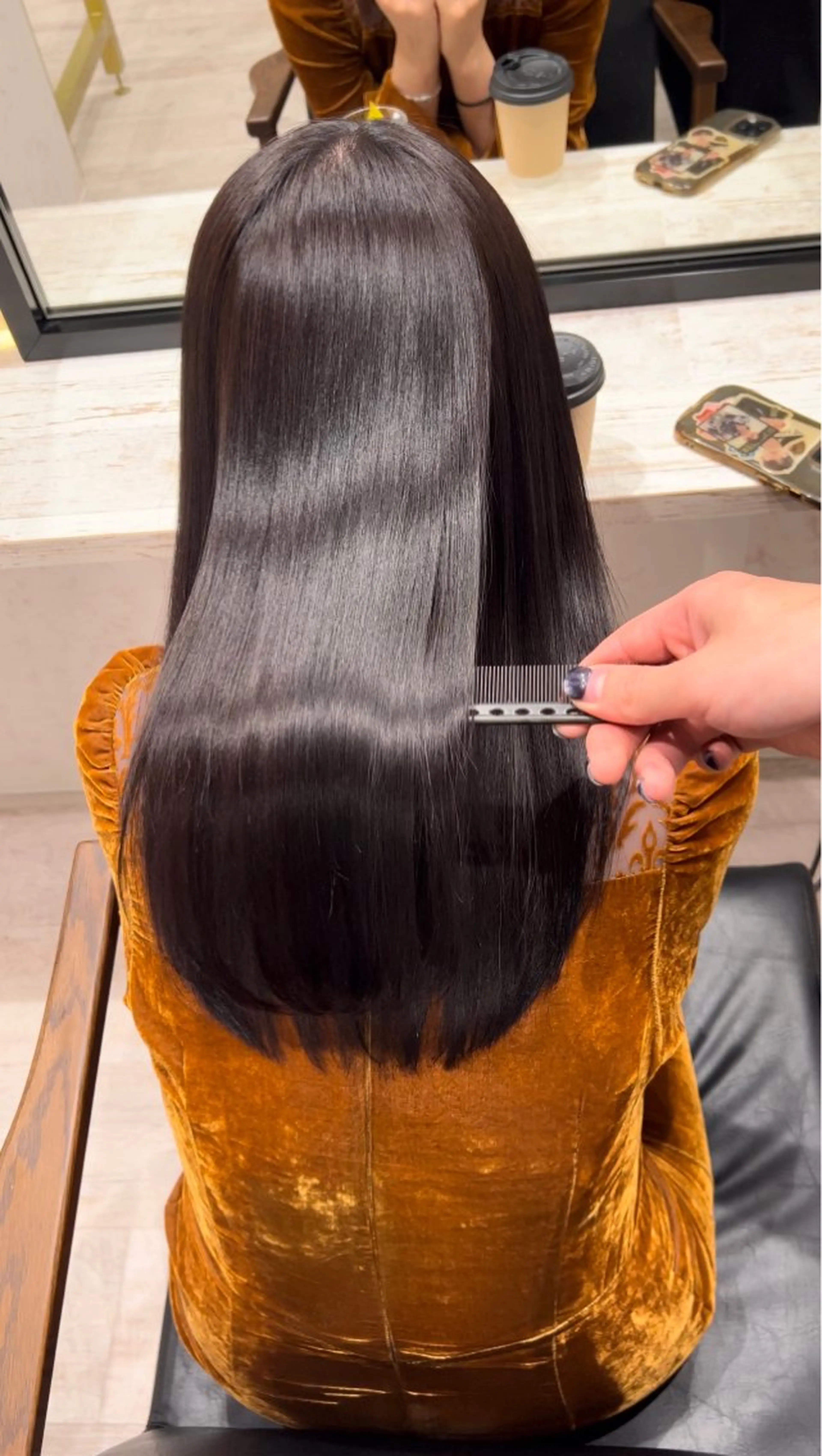 ロング ヘアカラー トリートメント 髪質改善ストレート /髪質改善/中内寛太のヘアスタイル