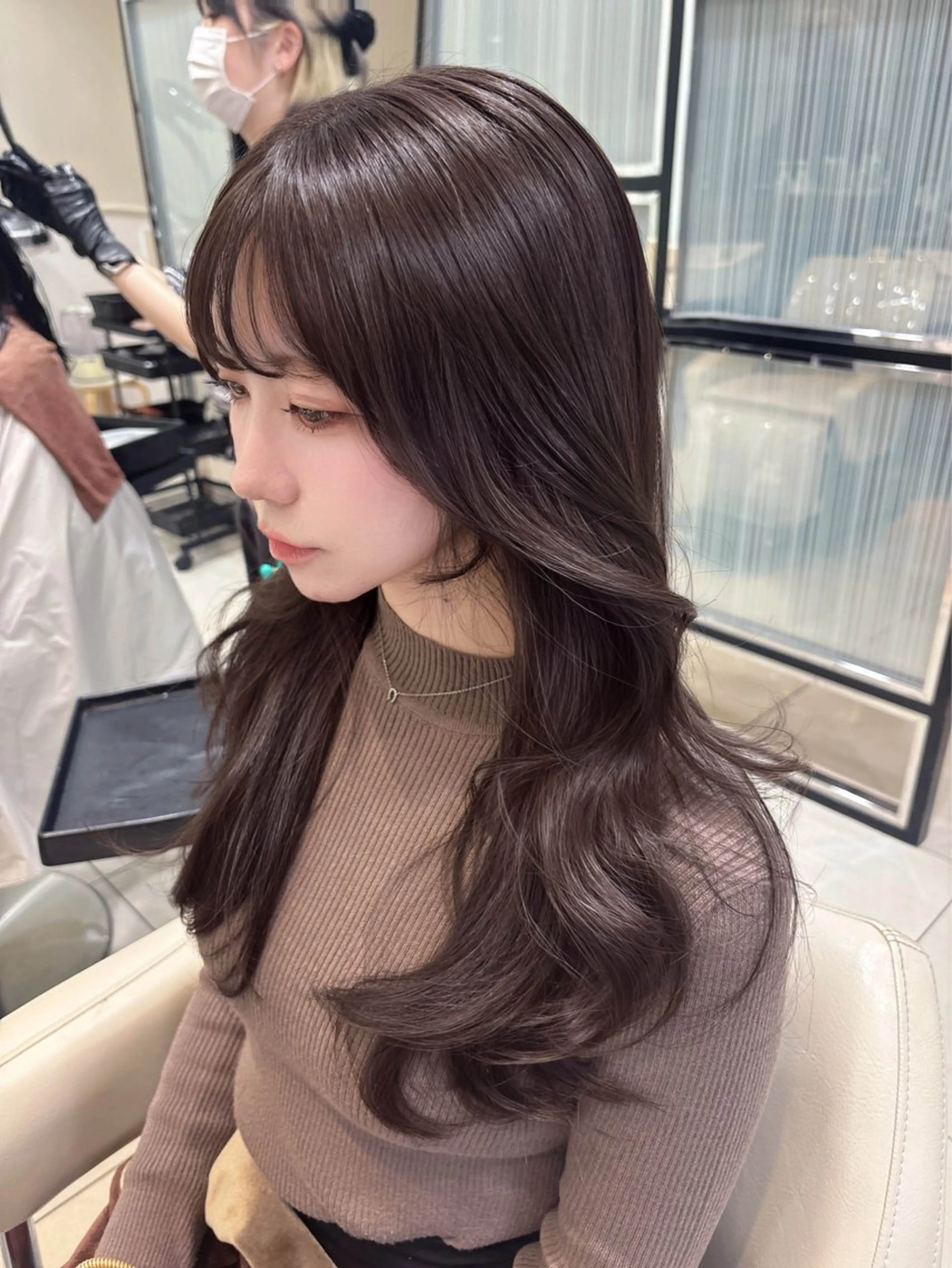 ロング カット ヘアカラー トリートメント 💗ブリーチなし 垢抜け💗徳井はやとのヘアスタイル