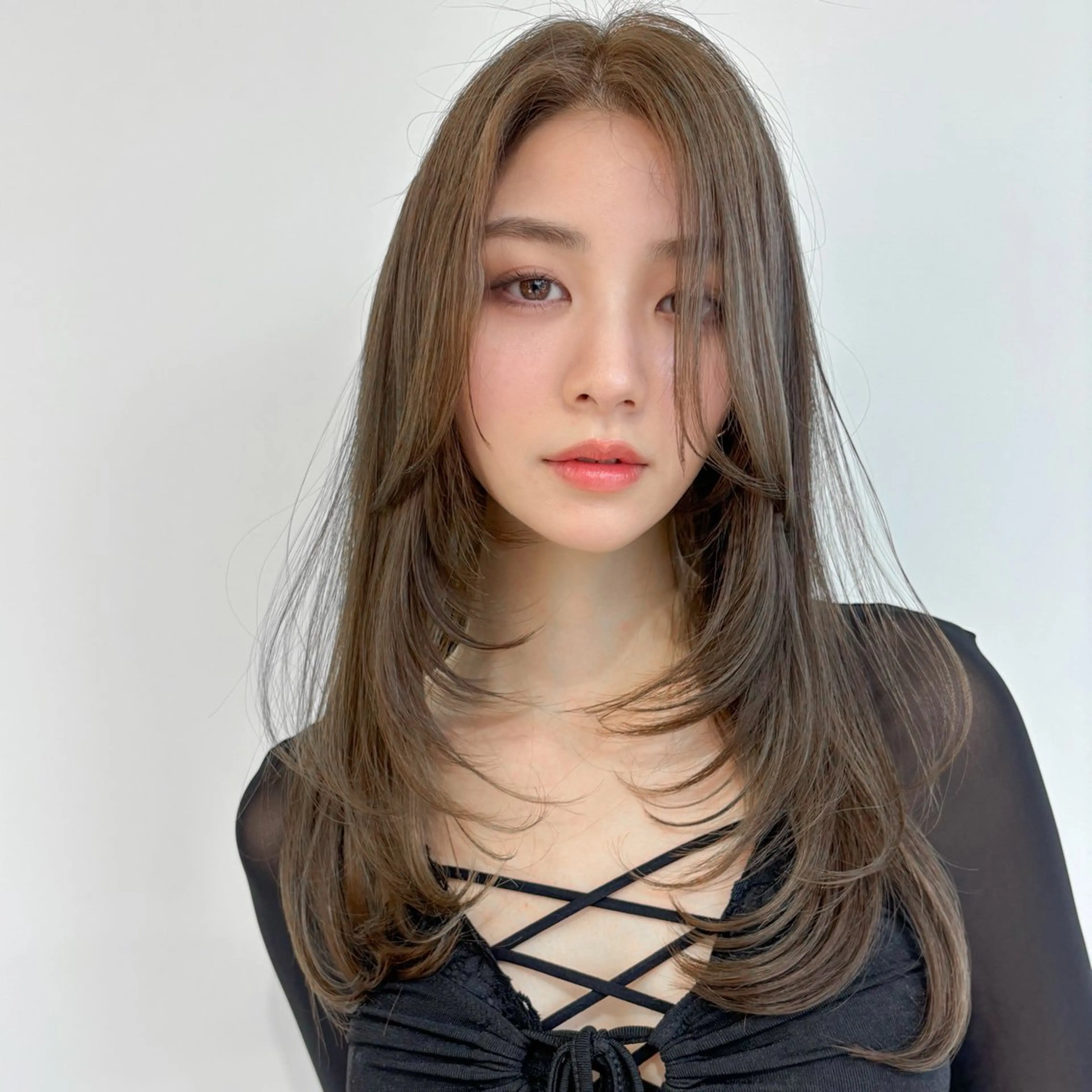 ロング カット ヘアカラー トリートメント 原宿/韓国レイヤー ボブ髪質改善Yasuのヘアスタイル