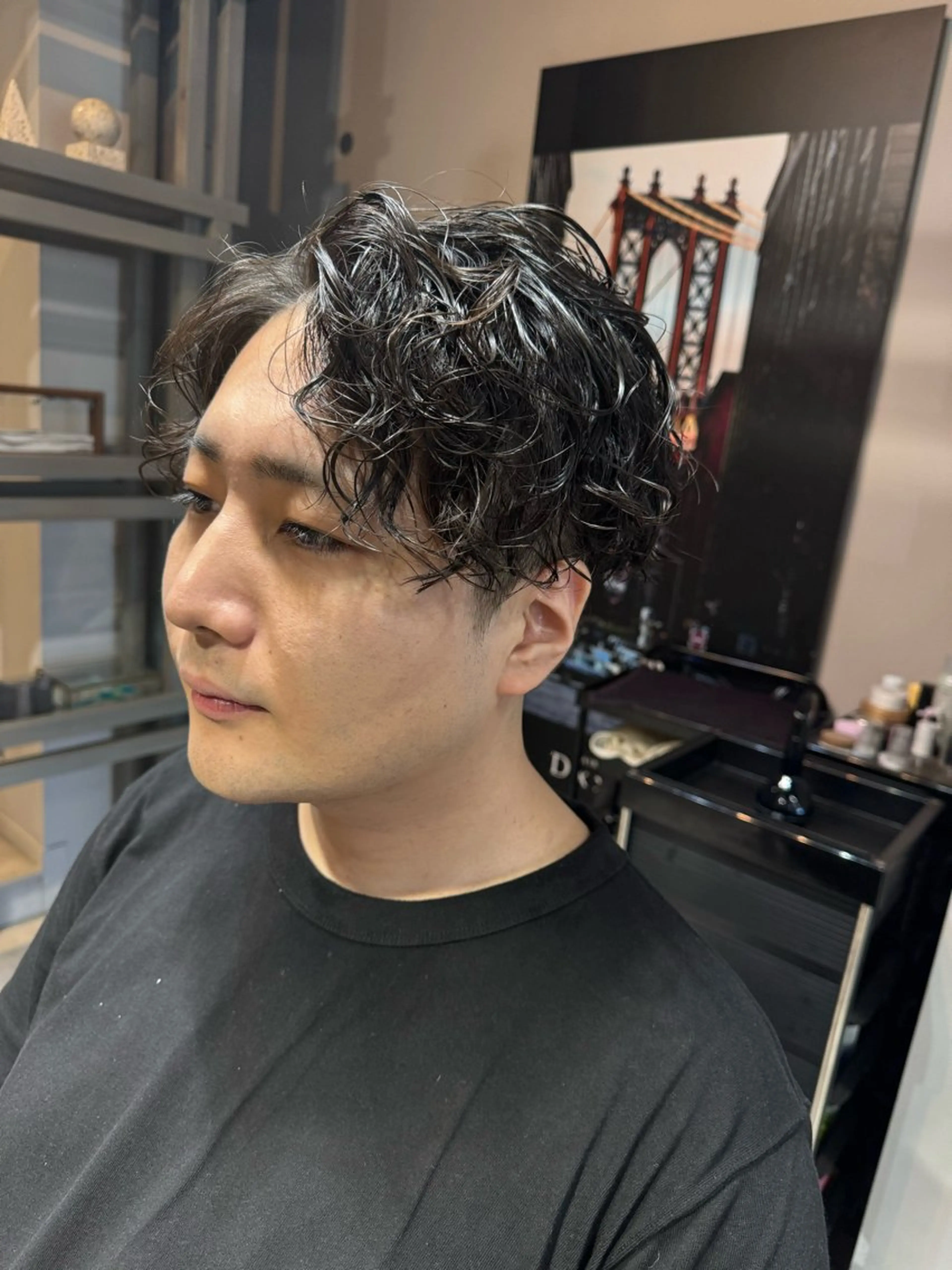 ミディアム パーマ メンズ ミディアムパーマ メンズパーマ メンズスパイラルパーマ スパイラルパーマ カット パーマ トリートメント Dxxxx III所属・女性目線の大人 メンズ*Ayakaのヘアスタイル